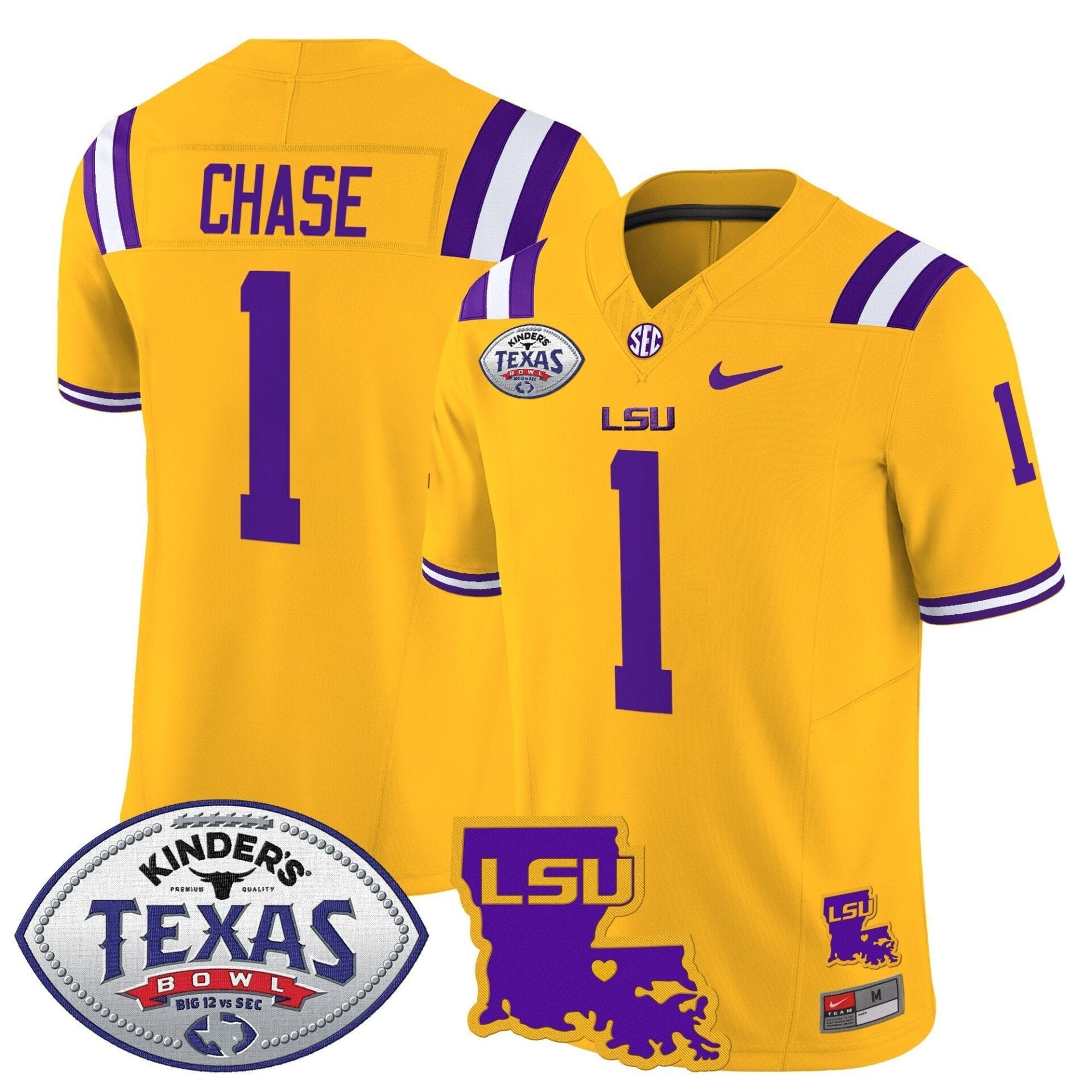 LSU Tigers 2024 Texas Bowl Patch Vapor Limited Jersey - All Stitched - Image 38
