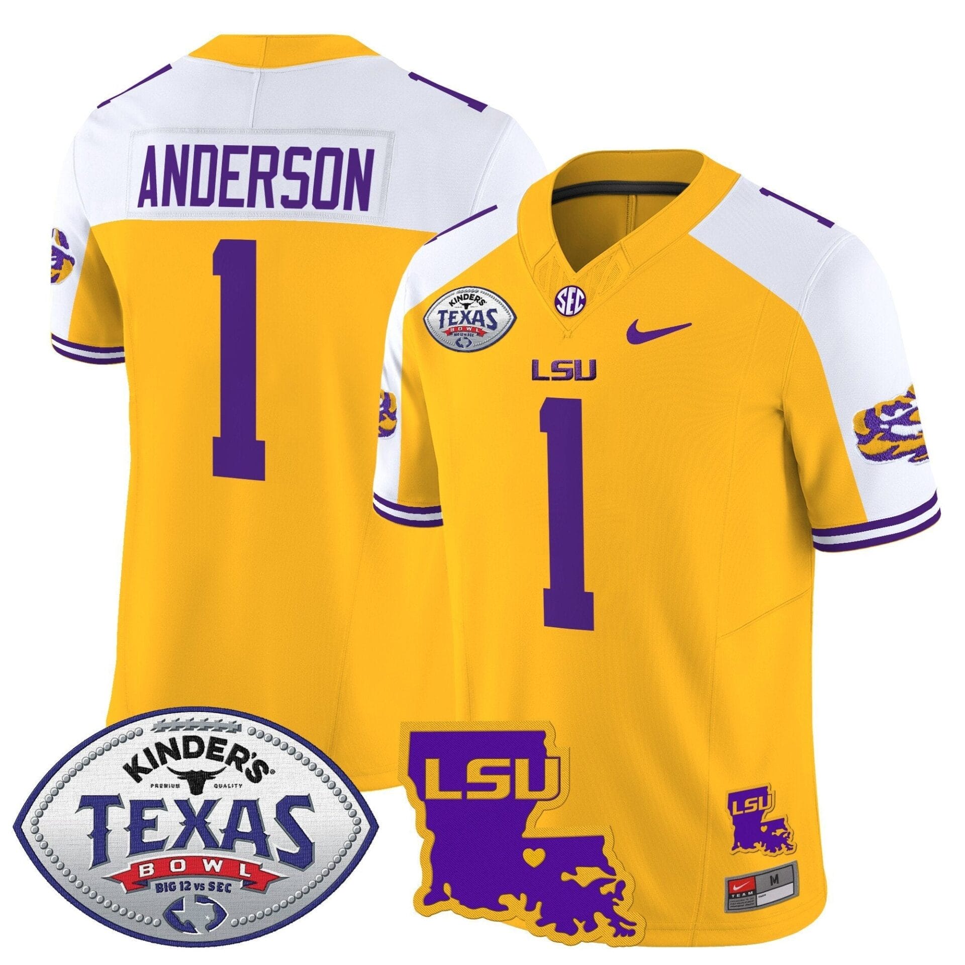 LSU Tigers 2024 Texas Bowl Patch Vapor Limited Jersey - All Stitched - Image 12