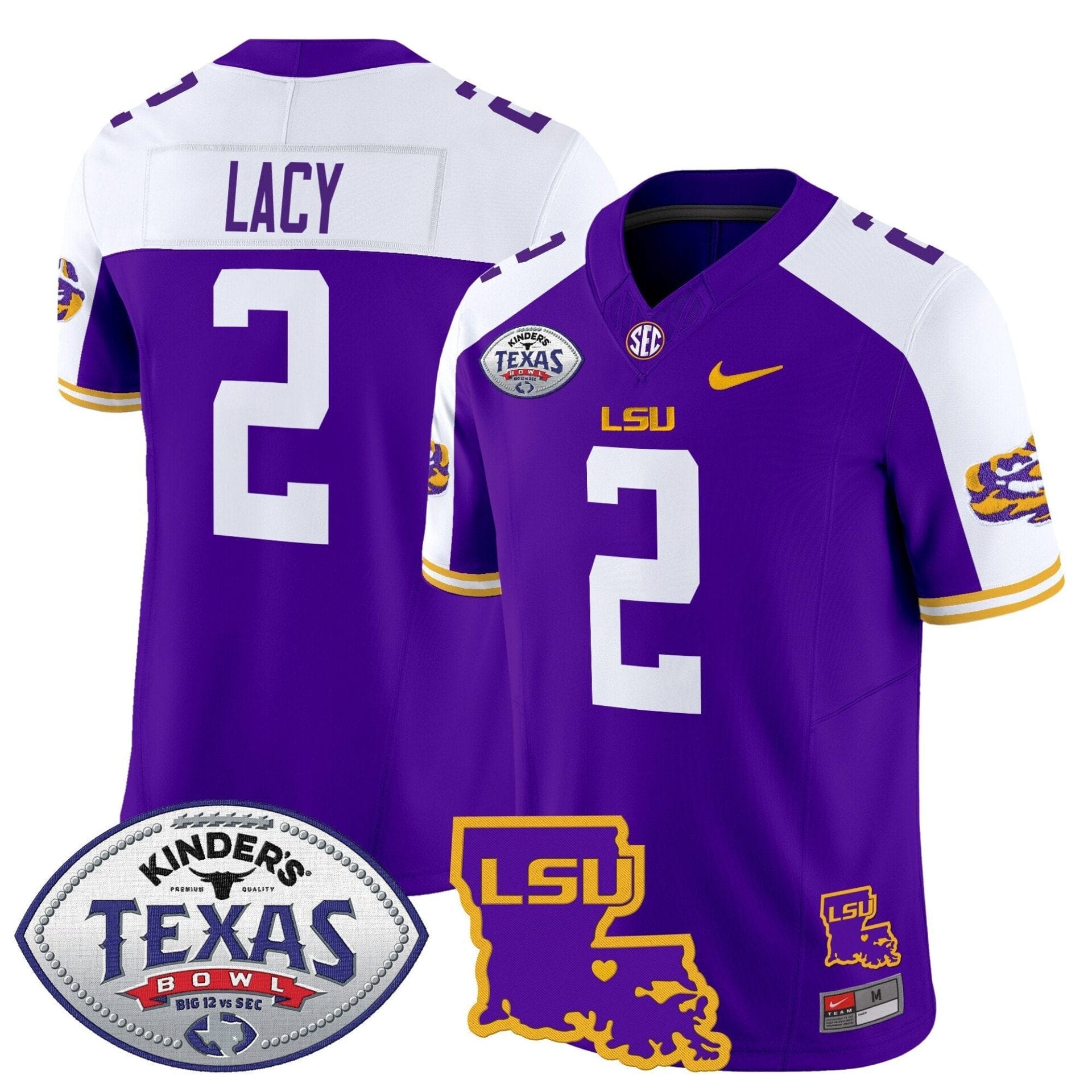 LSU Tigers 2024 Texas Bowl Patch Vapor Limited Jersey - All Stitched - Image 3