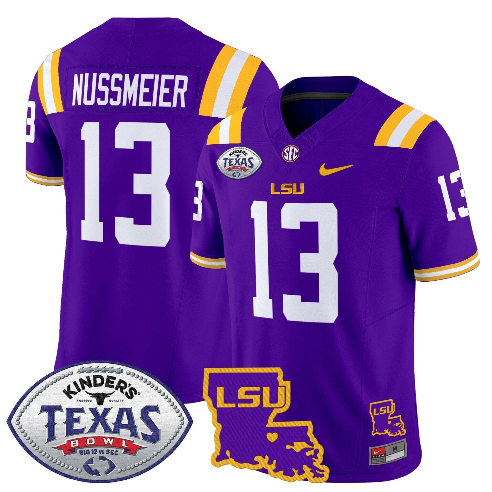 LSU Tigers 2024 Texas Bowl Patch Vapor Limited Jersey - All Stitched - Image 17