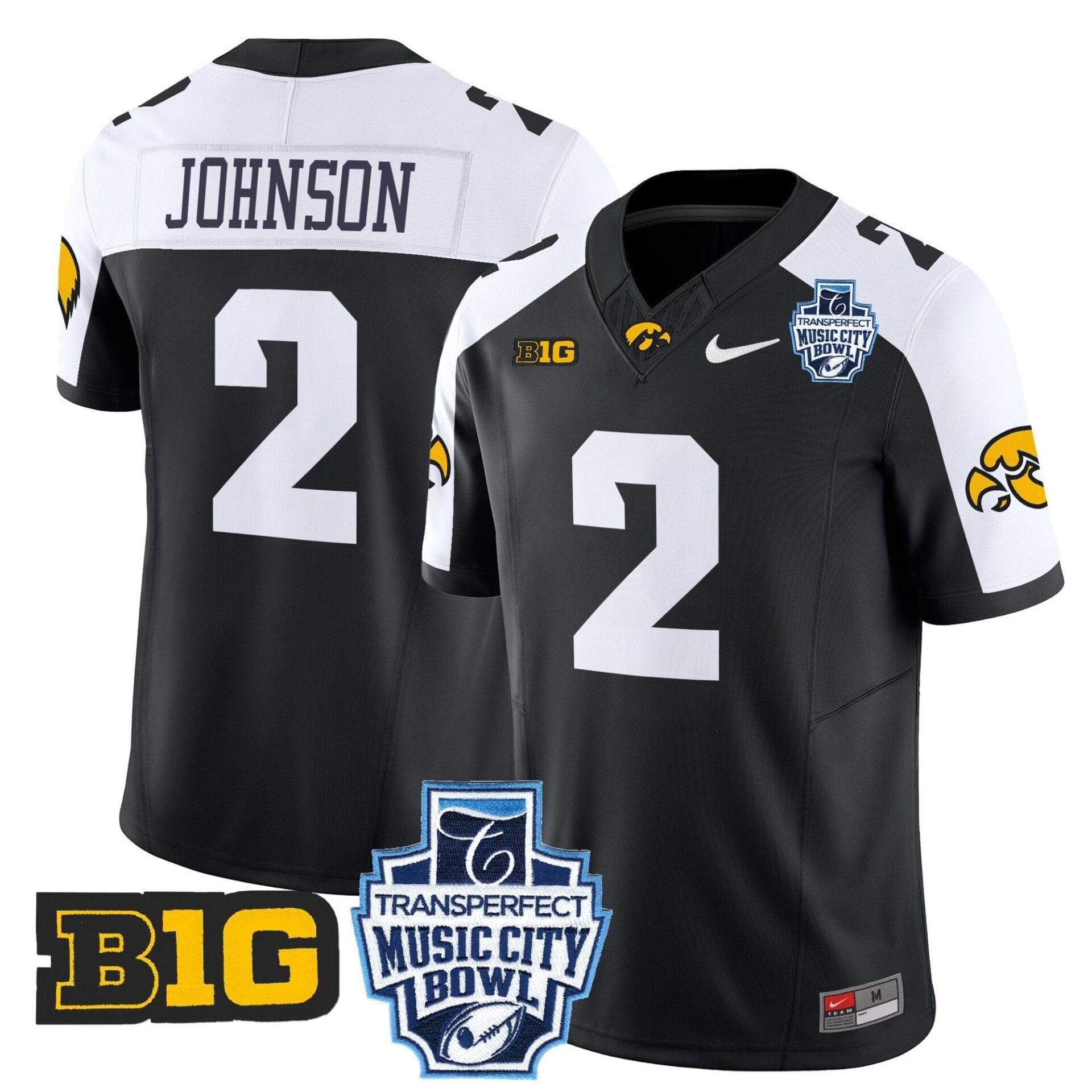 Iowa Hawkeyes 2024 Music City Bowl Vapor Limited Jersey - All Stitched - Image 2