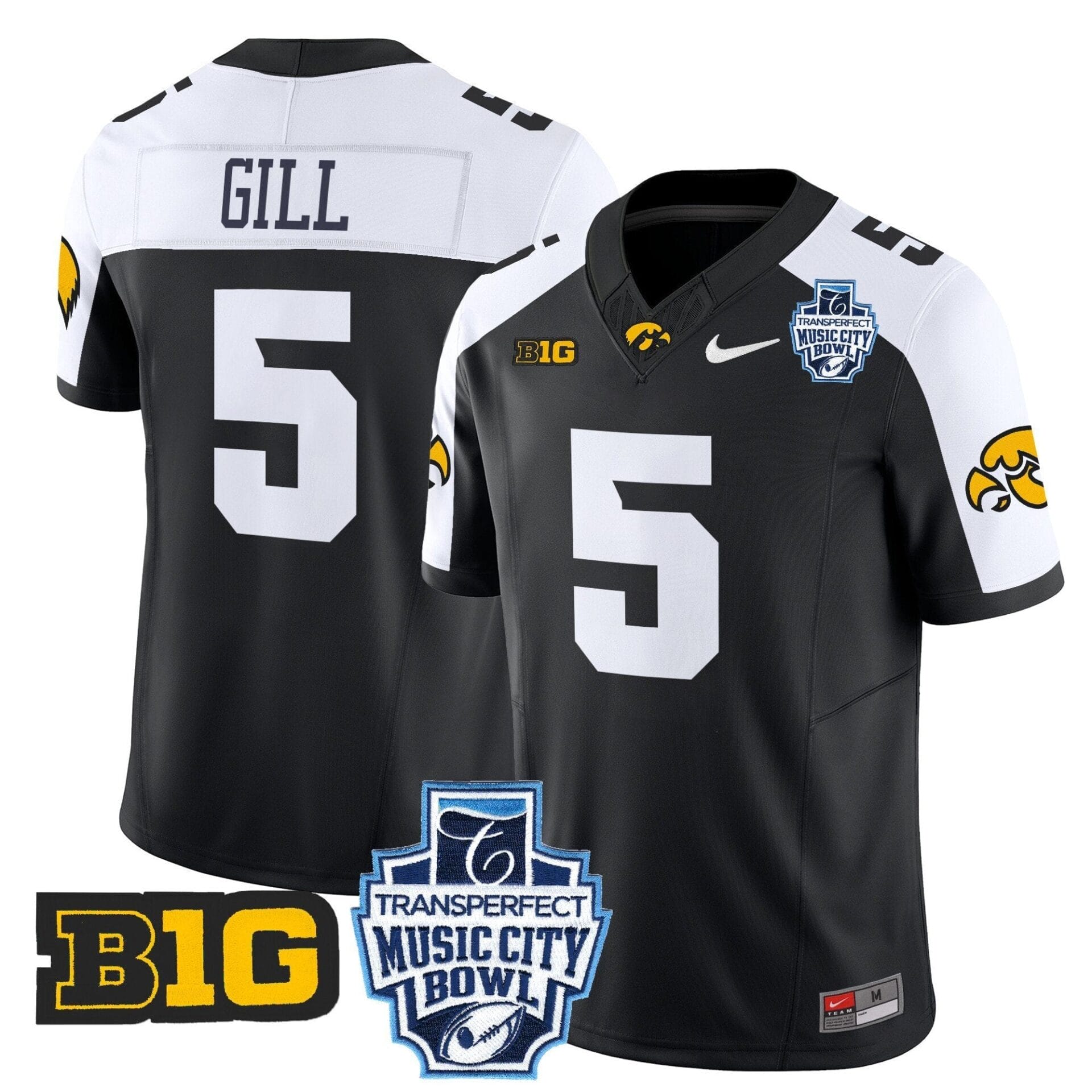 Iowa Hawkeyes 2024 Music City Bowl Vapor Limited Jersey - All Stitched - Image 3