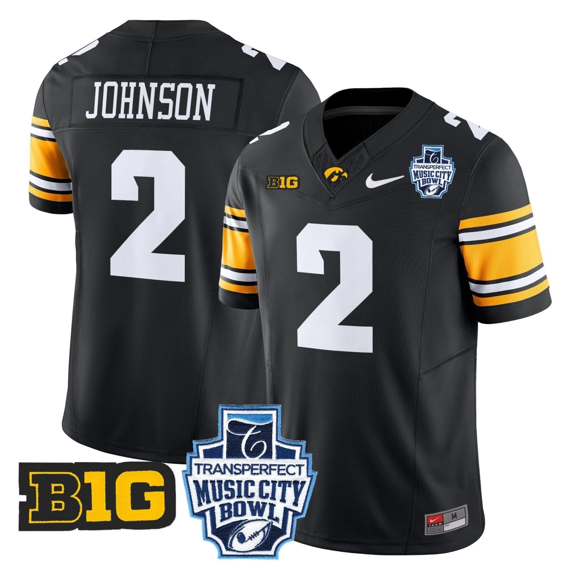 Iowa Hawkeyes 2024 Music City Bowl Vapor Limited Jersey - All Stitched - Image 26