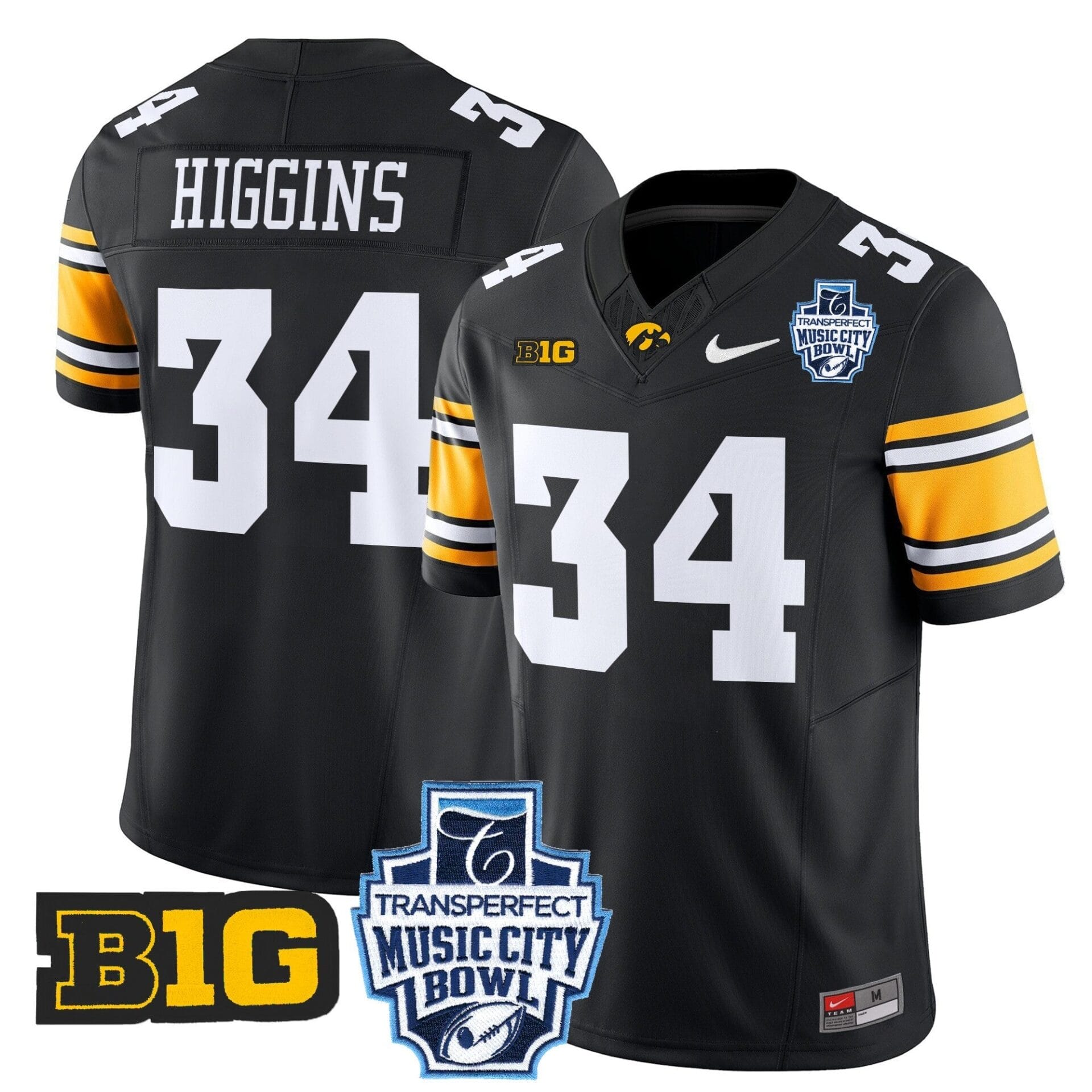 Iowa Hawkeyes 2024 Music City Bowl Vapor Limited Jersey - All Stitched - Image 28