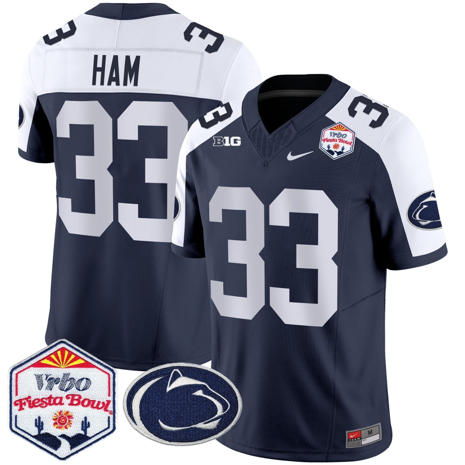 Penn State Nittany Lions 2024 The Fiesta Bowl Patch Vapor Limited Jersey - All Stitched - Image 4