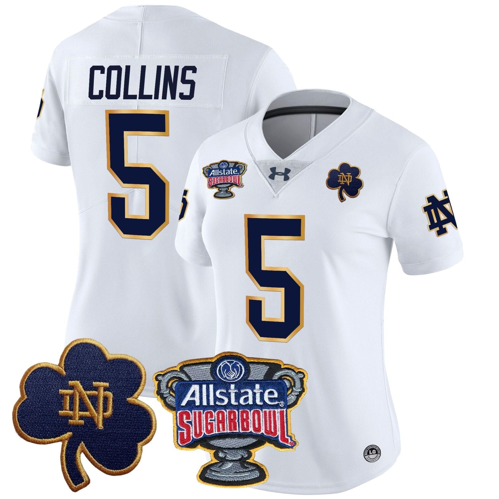 Notre Dame Fighting Irish 2024 Sugar Bowl Patch Vapor Limited Jersey - All Stitched - Image 3