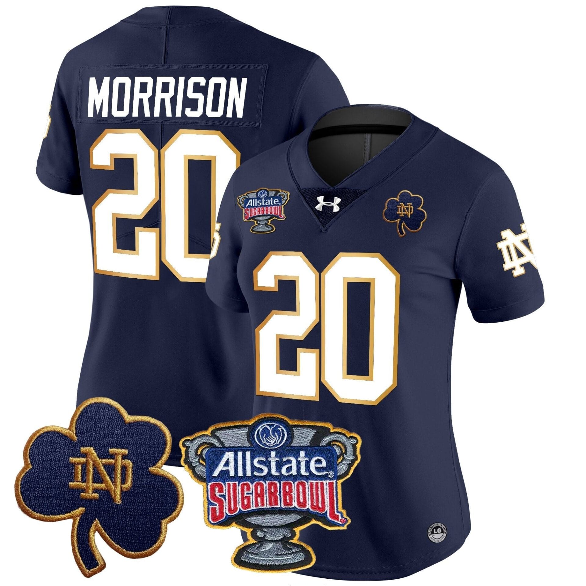 Notre Dame Fighting Irish 2024 Sugar Bowl Patch Vapor Limited Jersey - All Stitched - Image 13