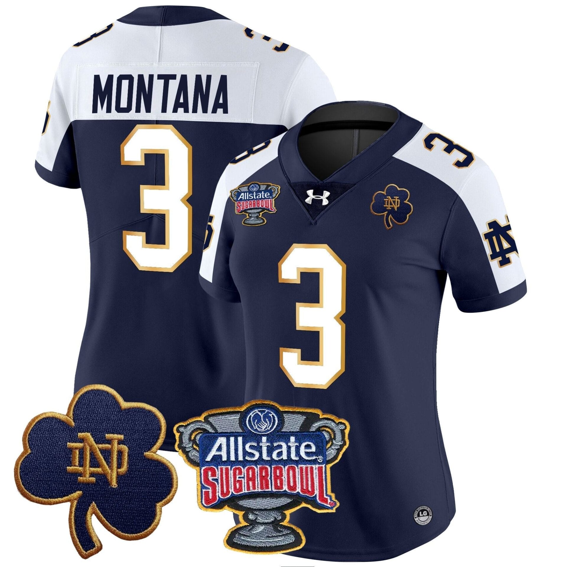 Notre Dame Fighting Irish 2024 Sugar Bowl Patch Vapor Limited Jersey - All Stitched - Image 32