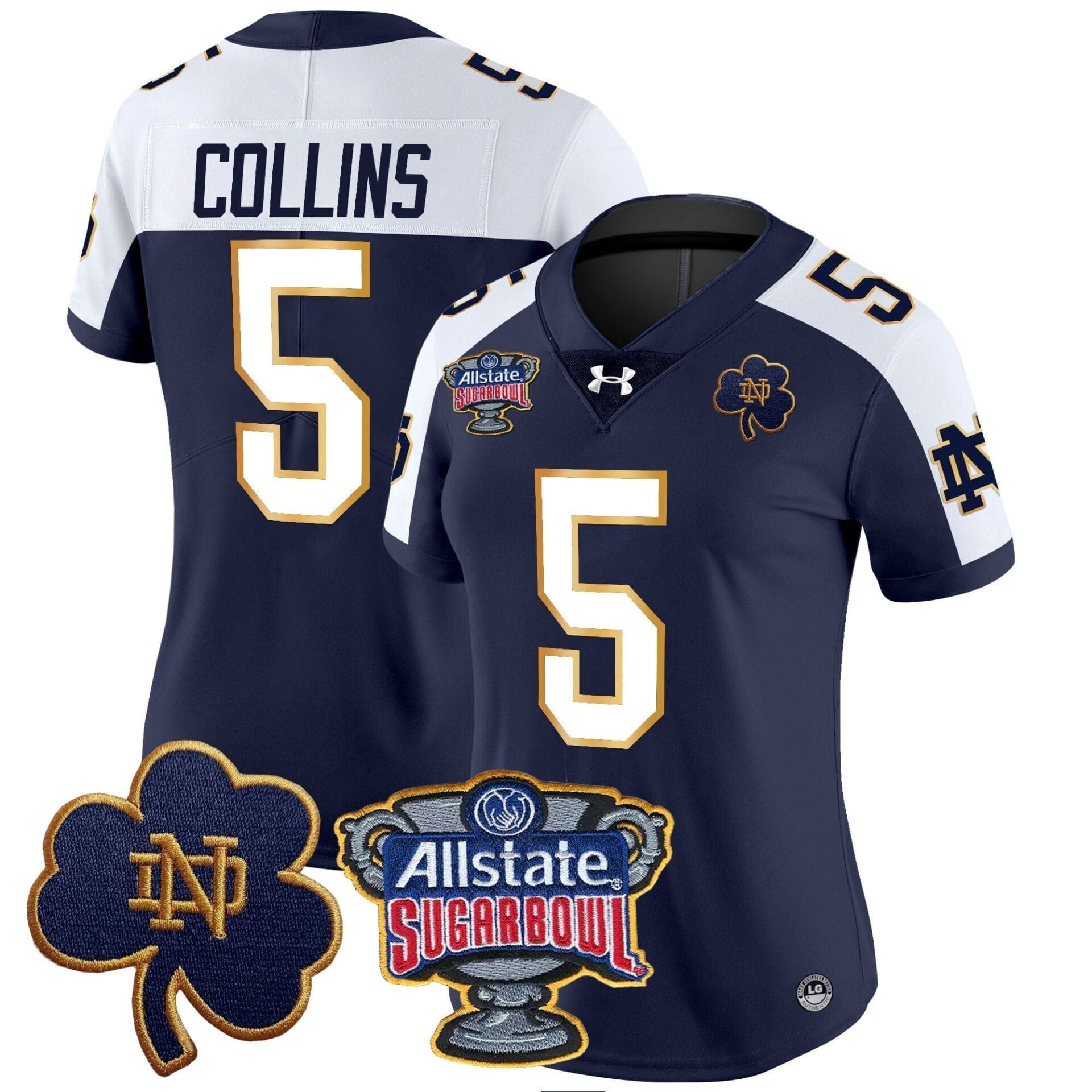 Notre Dame Fighting Irish 2024 Sugar Bowl Patch Vapor Limited Jersey - All Stitched - Image 30
