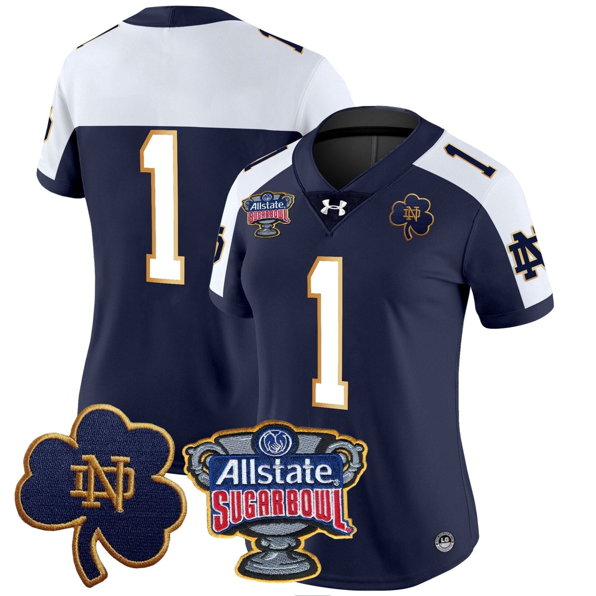 Notre Dame Fighting Irish 2024 Sugar Bowl Patch Vapor Limited Jersey - All Stitched - Image 36