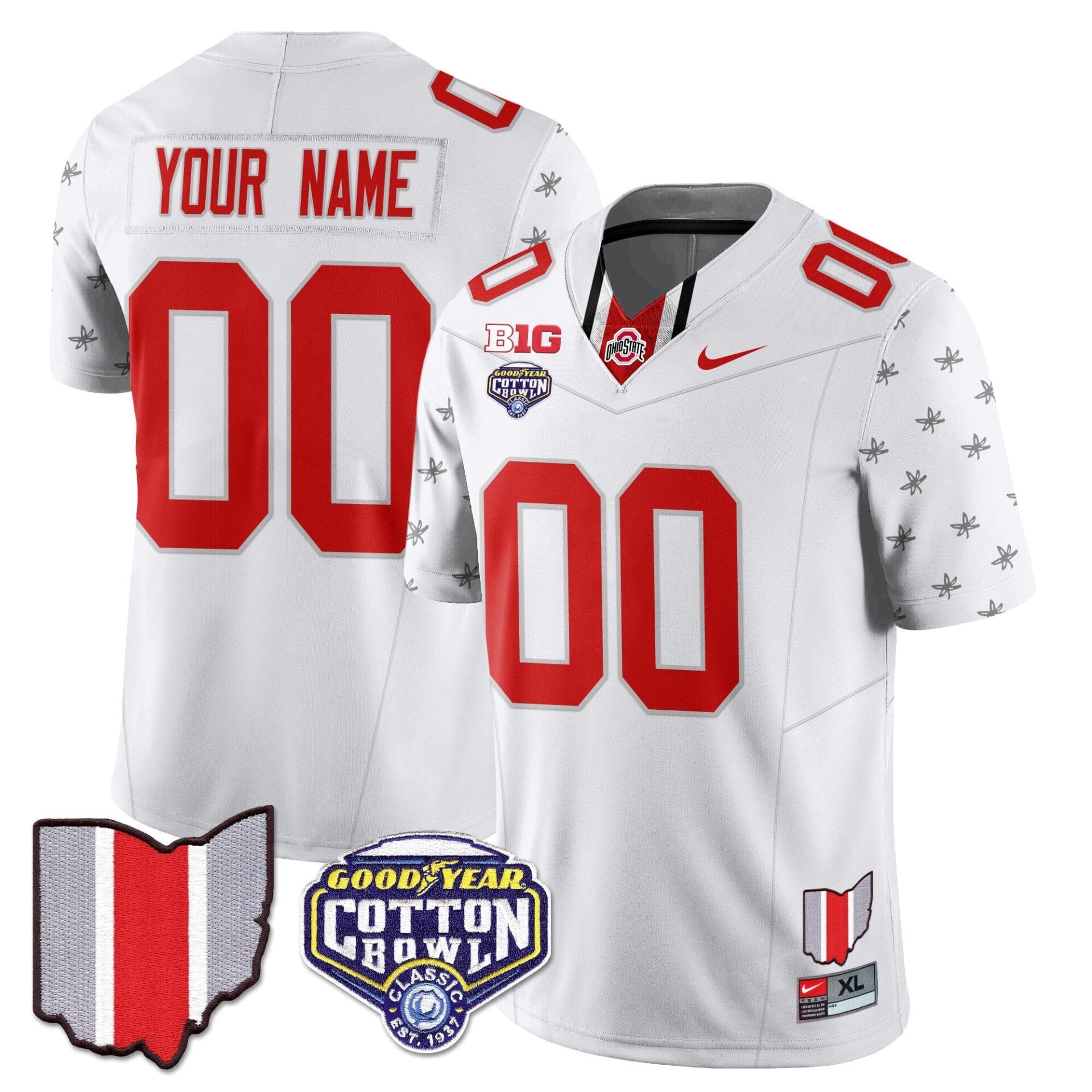 Custom Gender/Name Ohio State Buckeyes 2024 Cotton Bowl Classic Jersey - All Stitched - Image 3