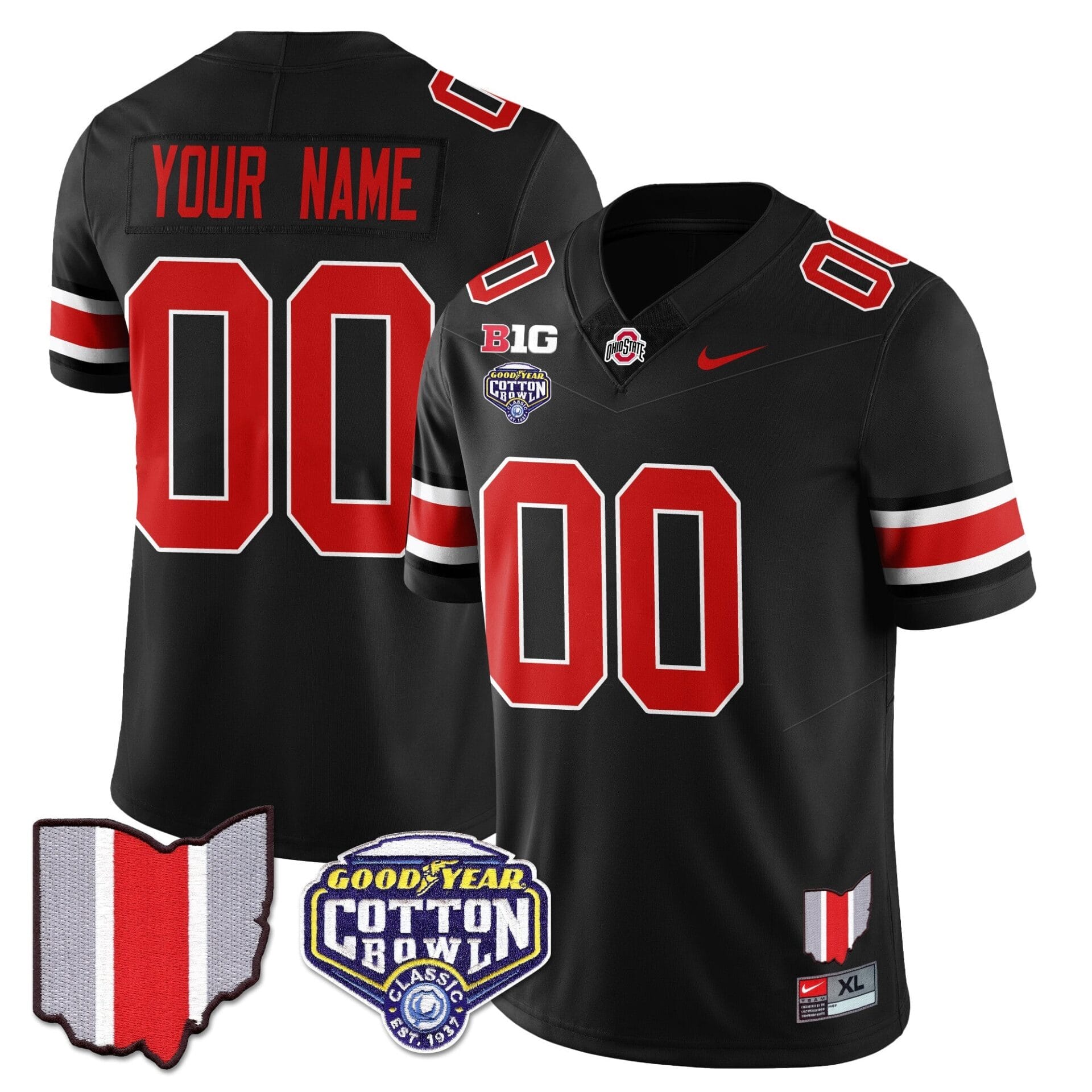 Custom Gender/Name Ohio State Buckeyes 2024 Cotton Bowl Classic Jersey - All Stitched - Image 4