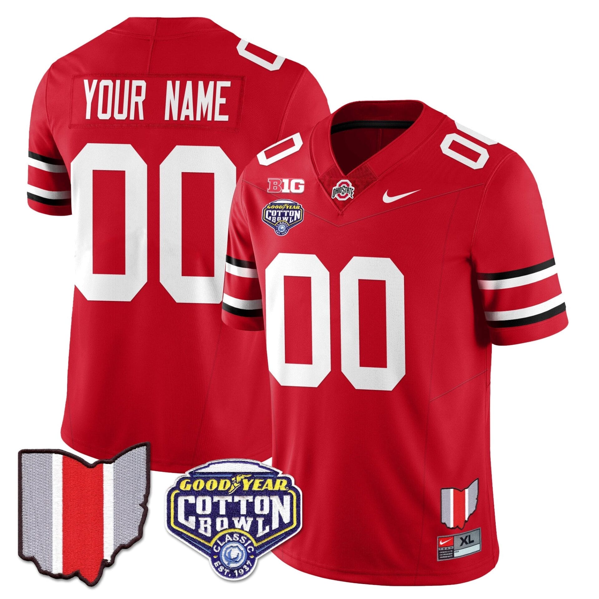 Custom Gender/Name Ohio State Buckeyes 2024 Cotton Bowl Classic Jersey - All Stitched - Image 6