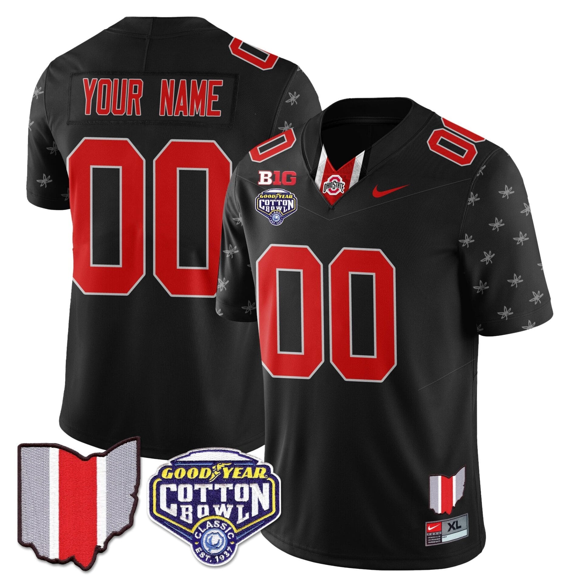 Custom Gender/Name Ohio State Buckeyes 2024 Cotton Bowl Classic Jersey - All Stitched - Image 2