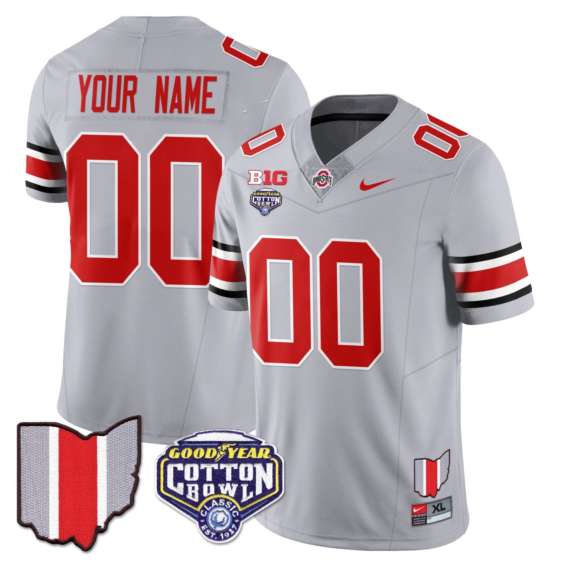 Custom Gender/Name Ohio State Buckeyes 2024 Cotton Bowl Classic Jersey - All Stitched - Image 5