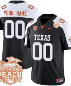 Custom Texas Longhorns 2024 Peach Bowl Jersey - All Stitched