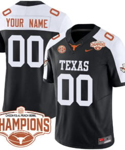 Custom Texas Longhorns 2024 Peach Bowl Champions Jersey - All Stitched