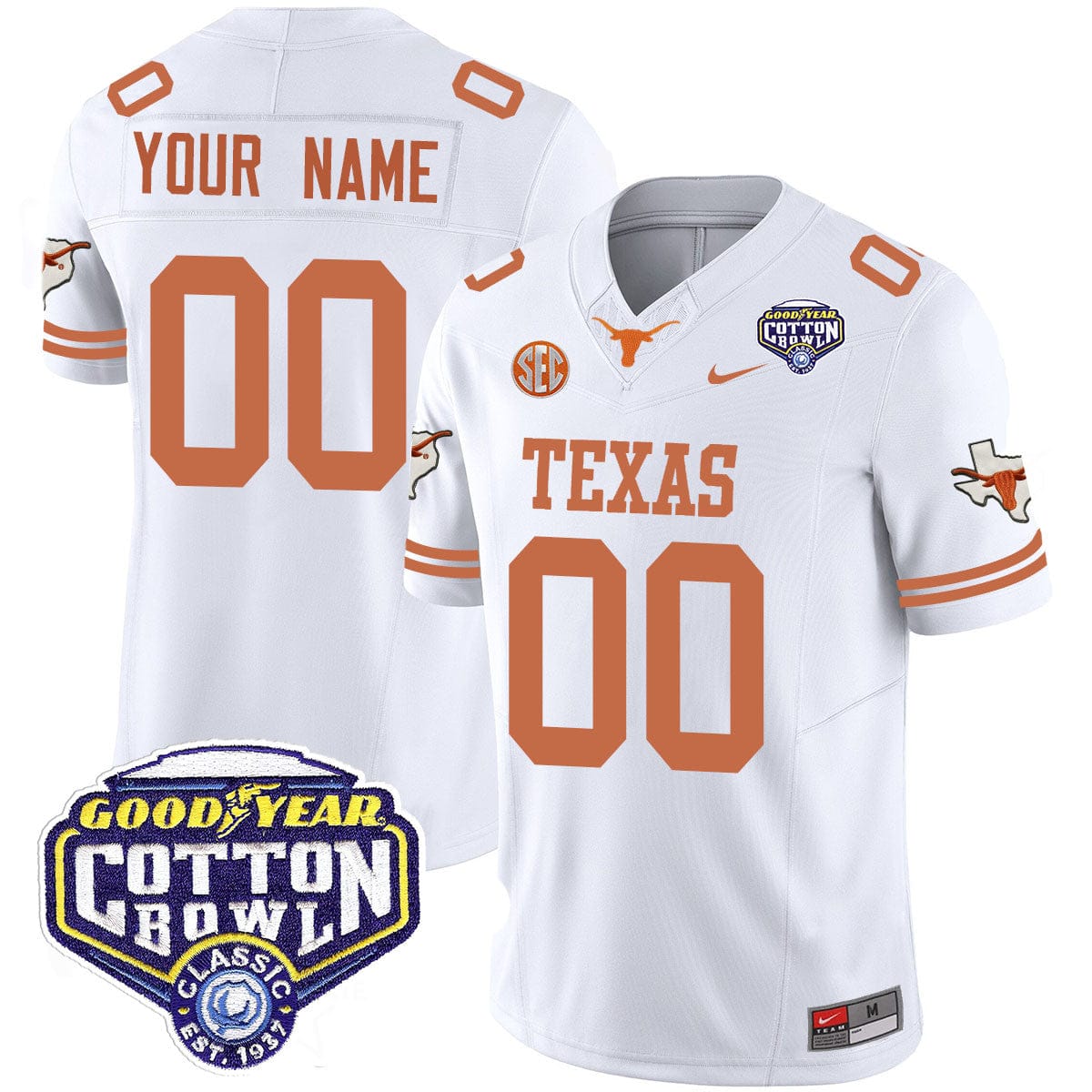 Custom Texas Longhorns 2024 Cotton Bowl Classic Jersey - All Stitched - Image 5
