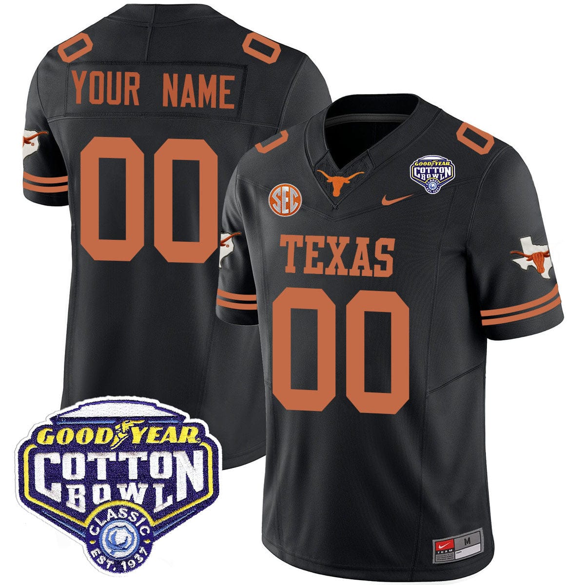 Custom Texas Longhorns 2024 Cotton Bowl Classic Jersey - All Stitched - Image 3