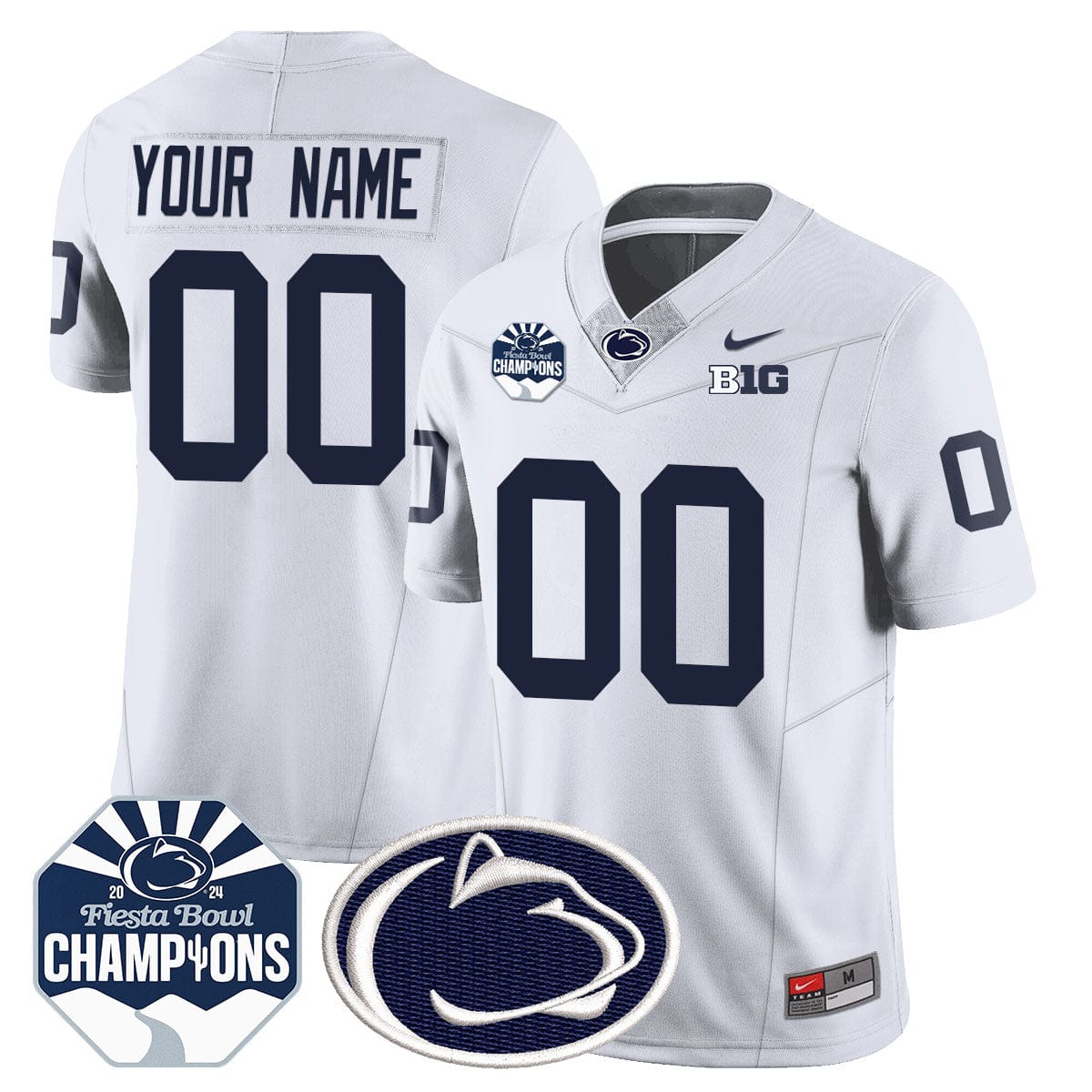 Custom Gender/Name Penn State Nittany Lions 2024 Fiesta Bowl Champions Jersey - All Stitched - Image 4