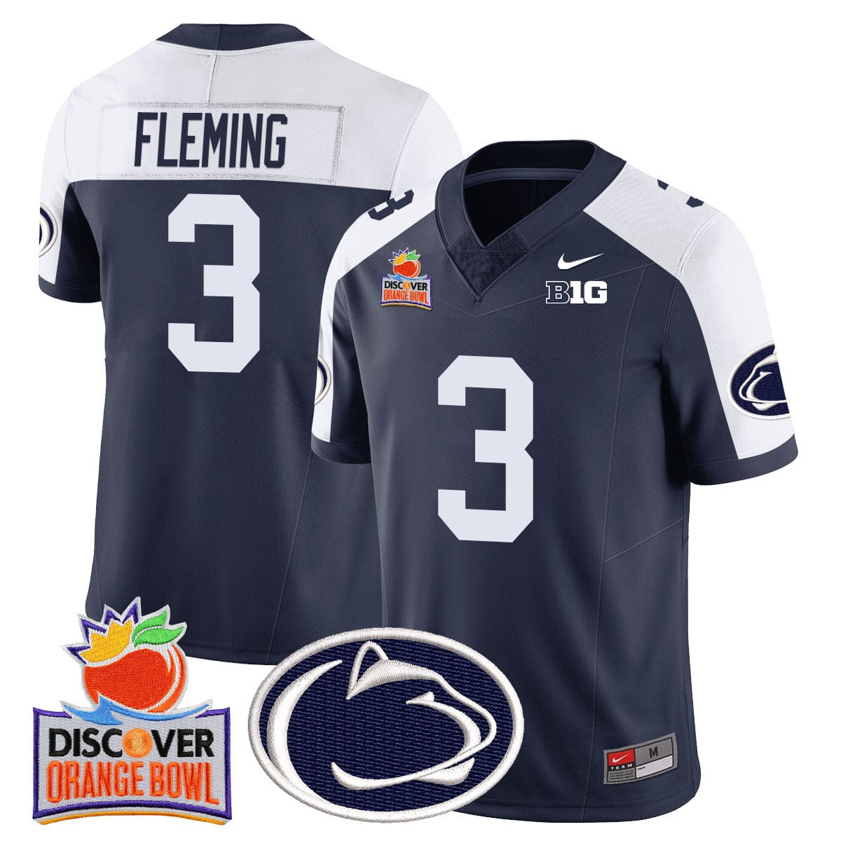 Penn State Nittany Lions 2024 Orange Bowl Jersey N1 - All Stitched - Image 12