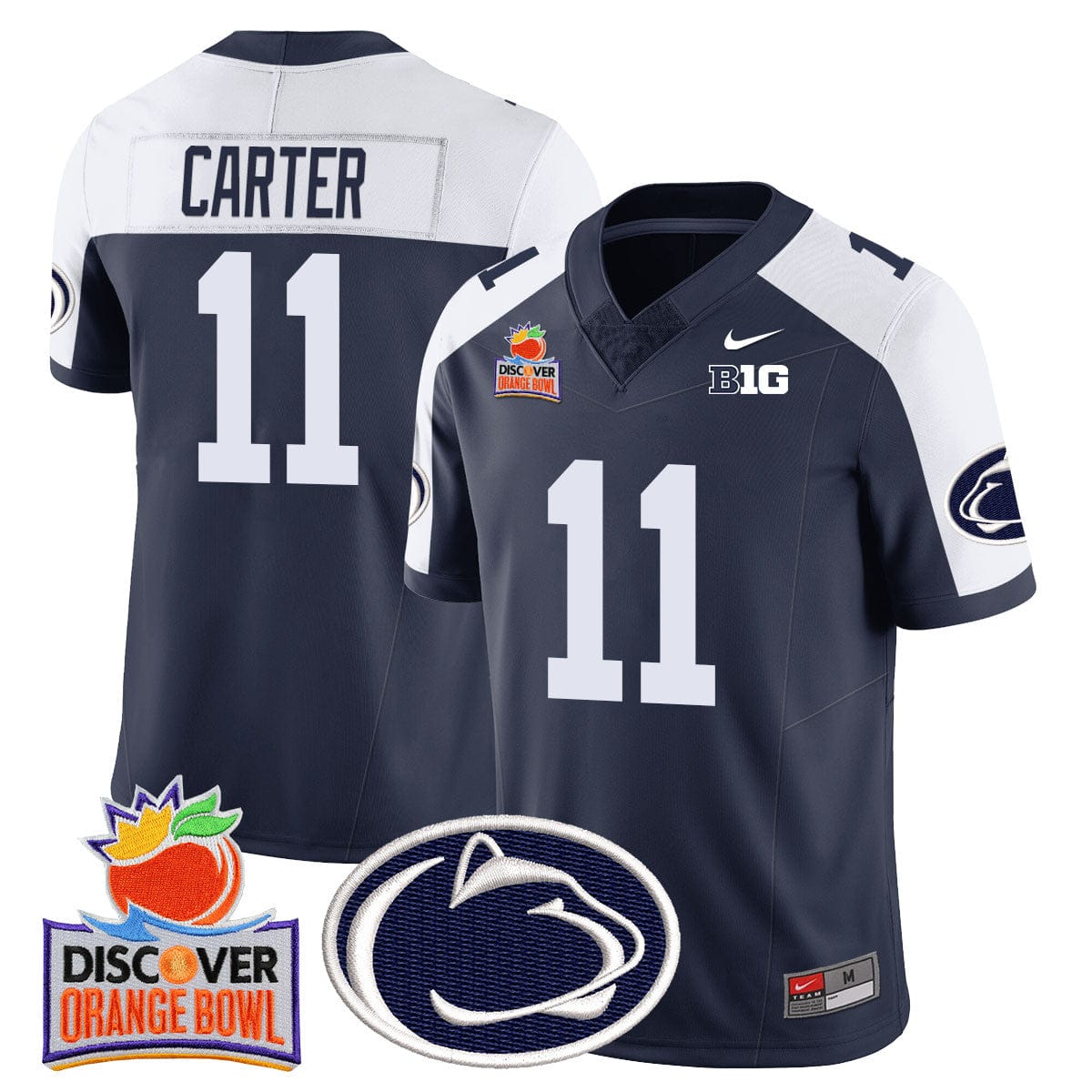 Penn State Nittany Lions 2024 Orange Bowl Jersey N1 - All Stitched - Image 11