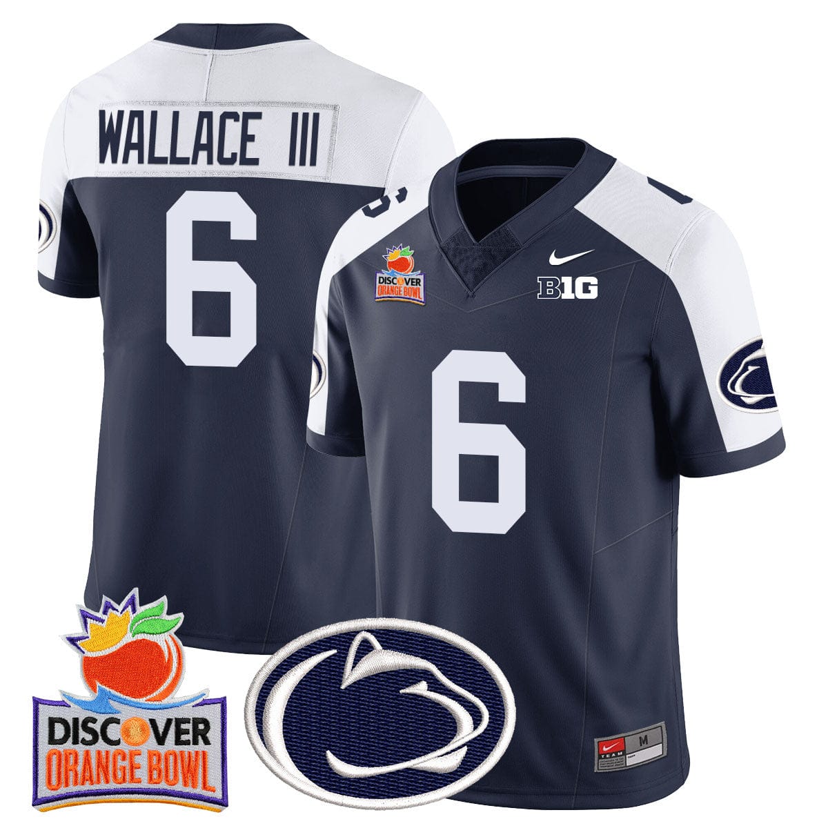 Penn State Nittany Lions 2024 Orange Bowl Jersey N1 - All Stitched - Image 16
