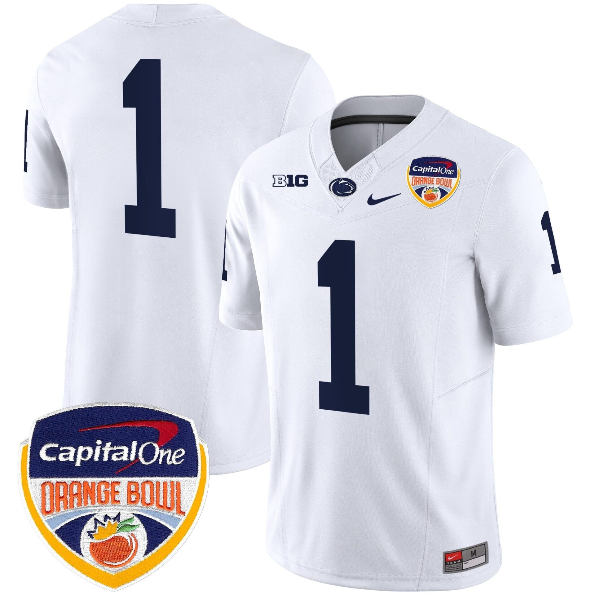 Penn State Nittany Lions Orange Bowl Patch Vapor Limited Jersey - All Stitched - Image 36