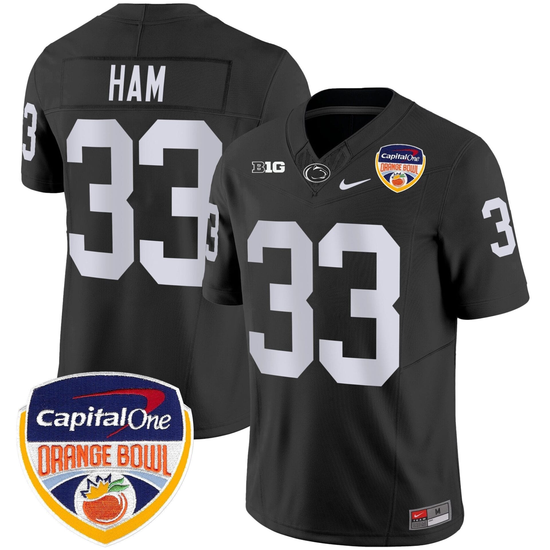 Penn State Nittany Lions Orange Bowl Patch Vapor Limited Jersey - All Stitched - Image 40