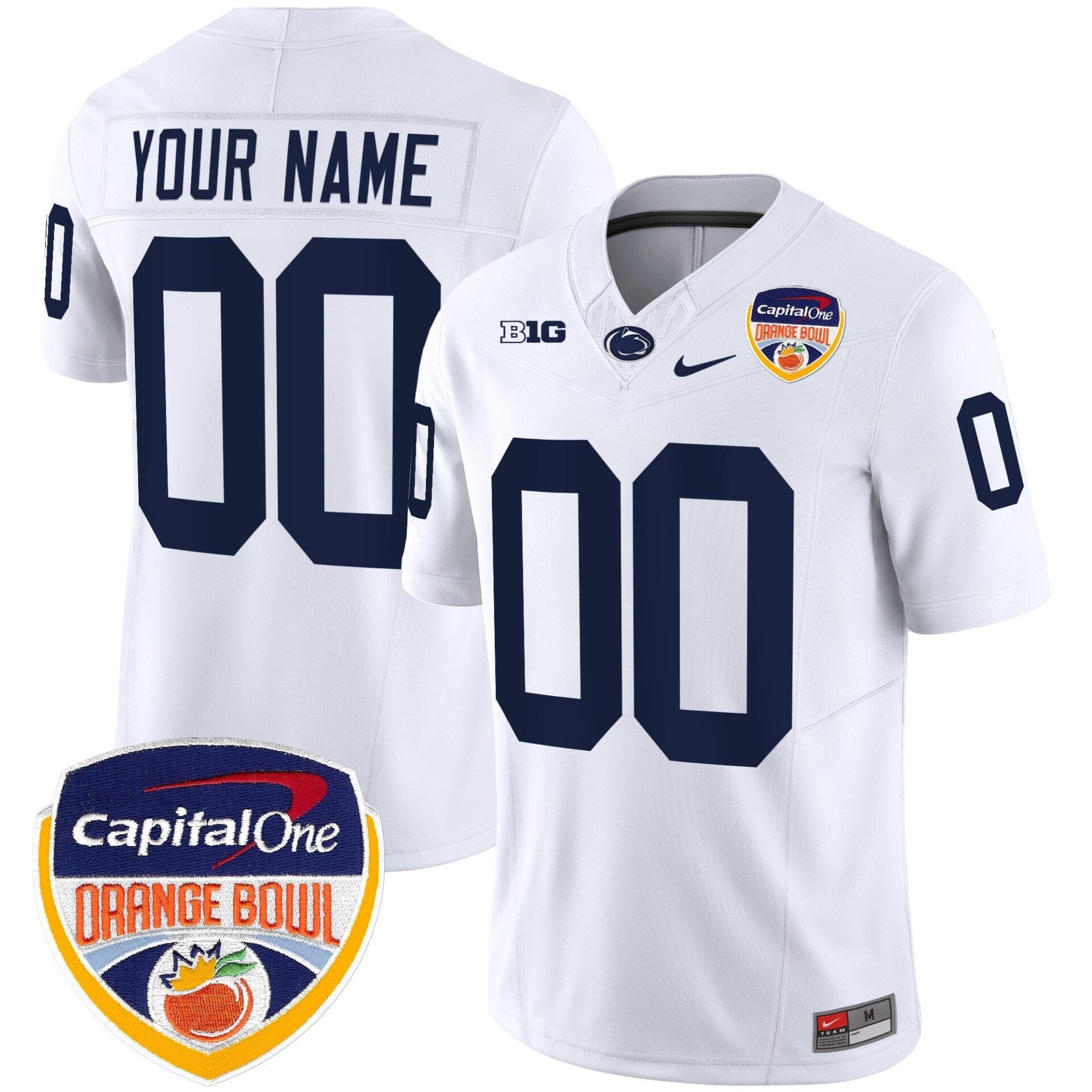 Penn State Nittany Lions Orange Bowl Patch Vapor Limited Custom Jersey - All Stitched - Image 4
