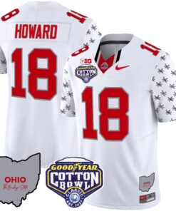 Alternative view of Ohio State Buckeyes Cotton Bowl Patch Vapor Limited Jersey - All Stitched