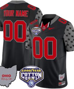 Alternative view of Ohio State Buckeyes Cotton Bowl Patch Vapor Limited Custom Jersey - All Stitched
