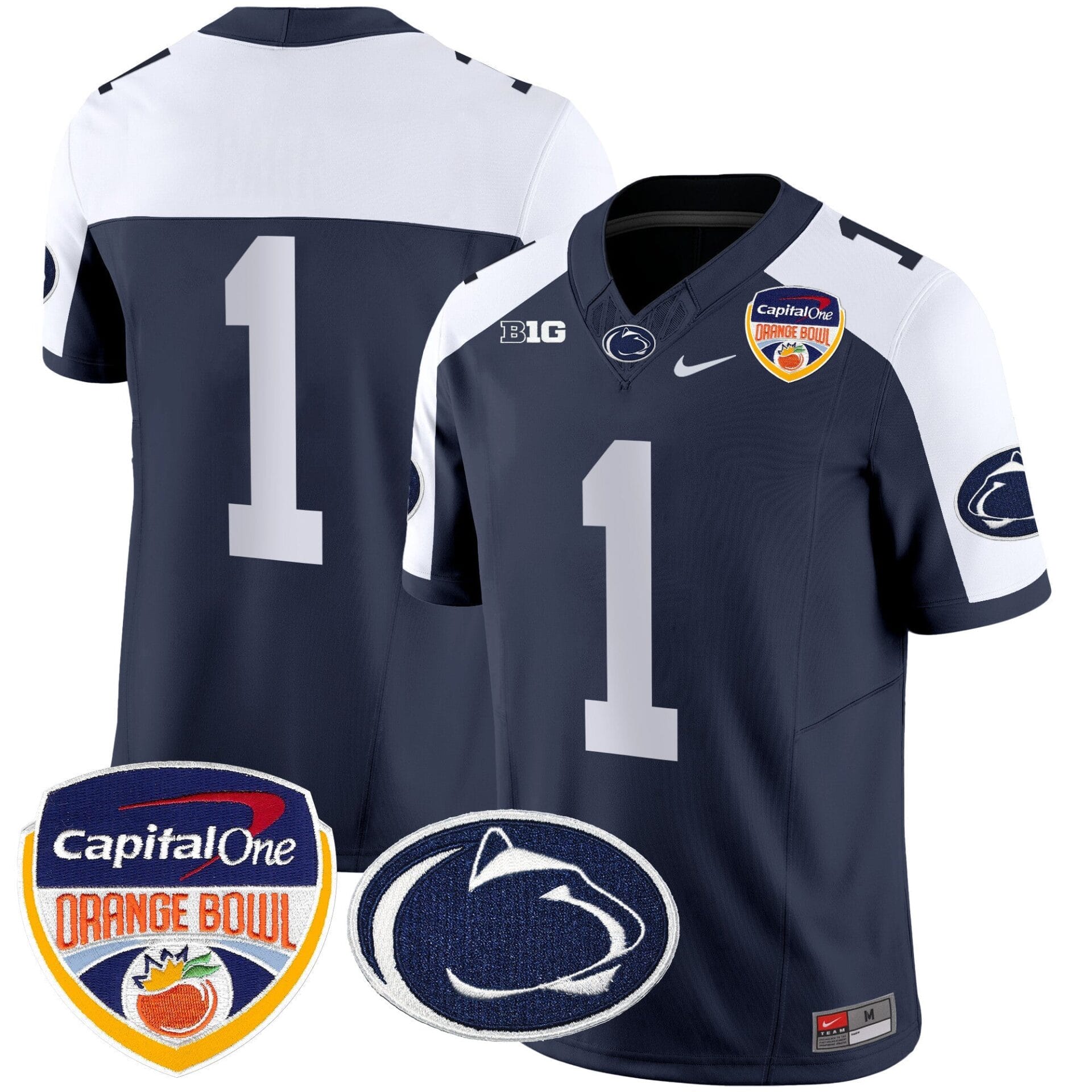 Penn State Nittany Lions Orange Bowl Patch Vapor Limited Jersey - All Stitched - Image 9