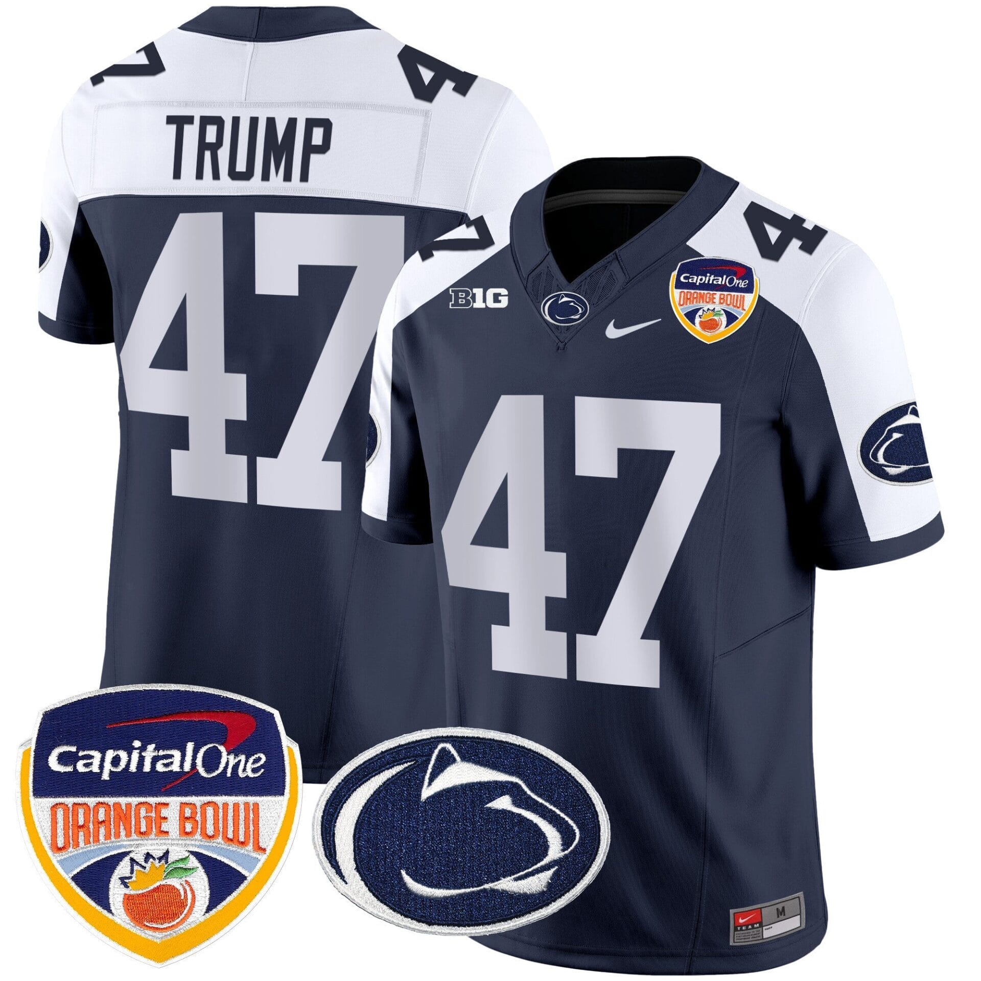 Penn State Nittany Lions Orange Bowl Patch Vapor Limited Jersey - All Stitched - Image 8