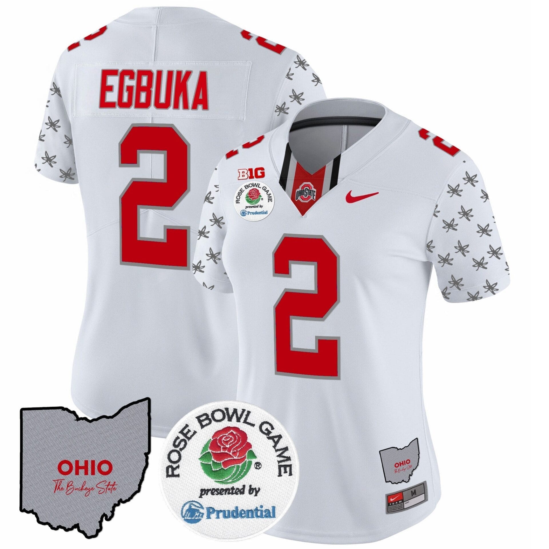 Ohio State Buckeyes Rose Bowl Vapor Limited Jersey V4 - All Stitched - Image 8