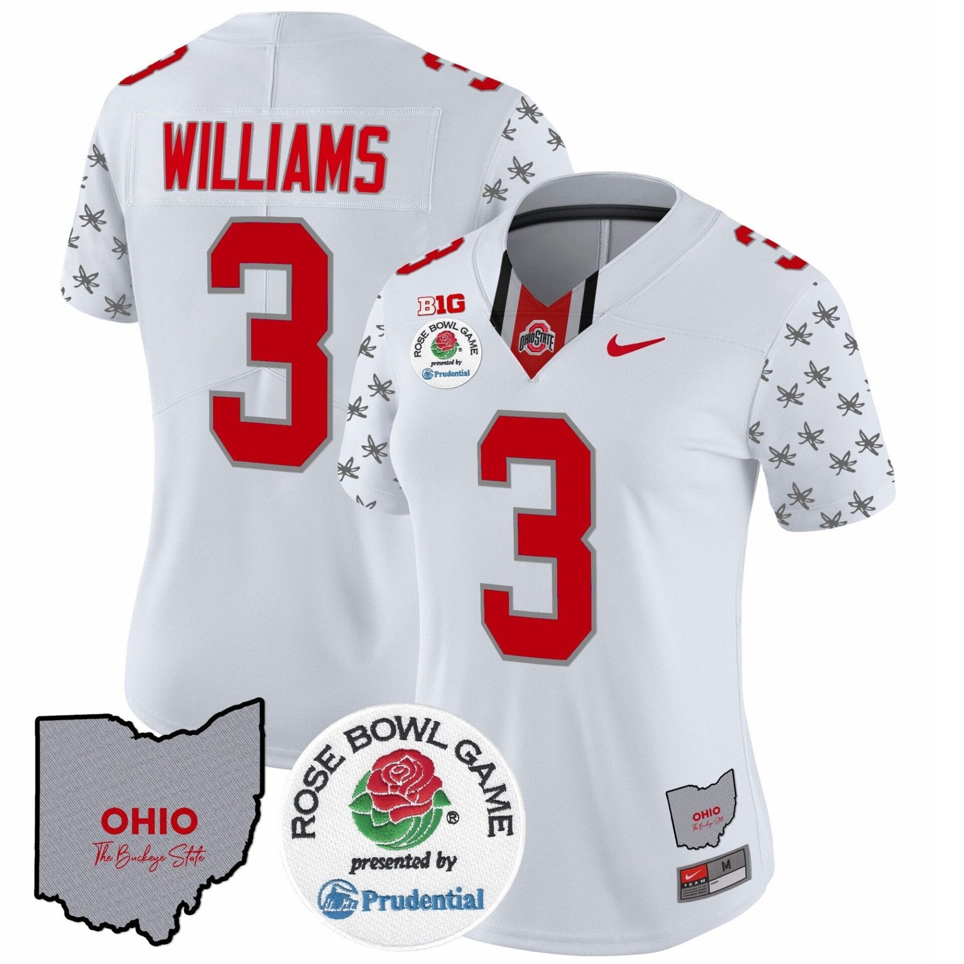 Ohio State Buckeyes Rose Bowl Vapor Limited Jersey V4 - All Stitched - Image 9