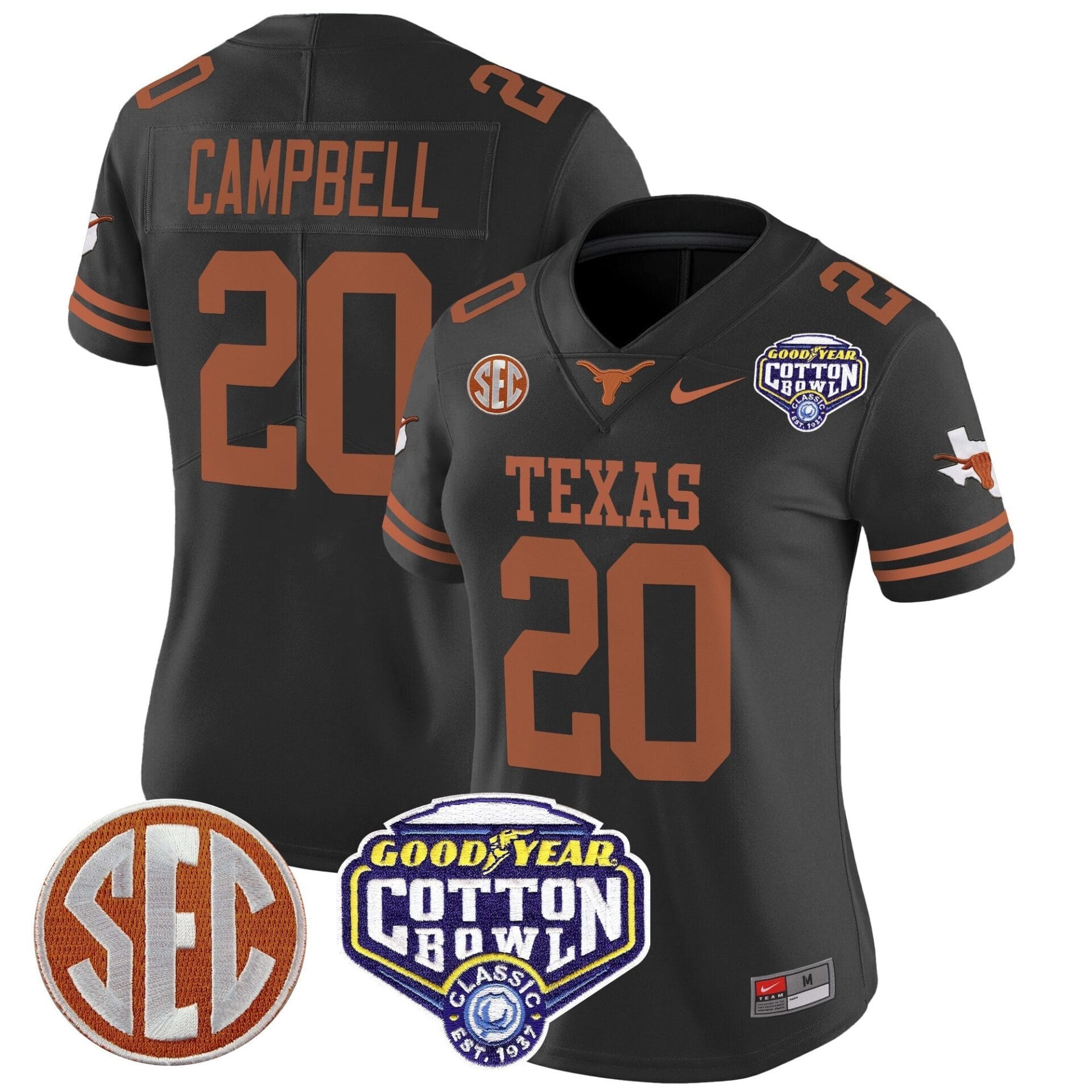 Texas Longhorns Cotton Bowl Patch Vapor Limited Jersey - All Stitched - Image 24