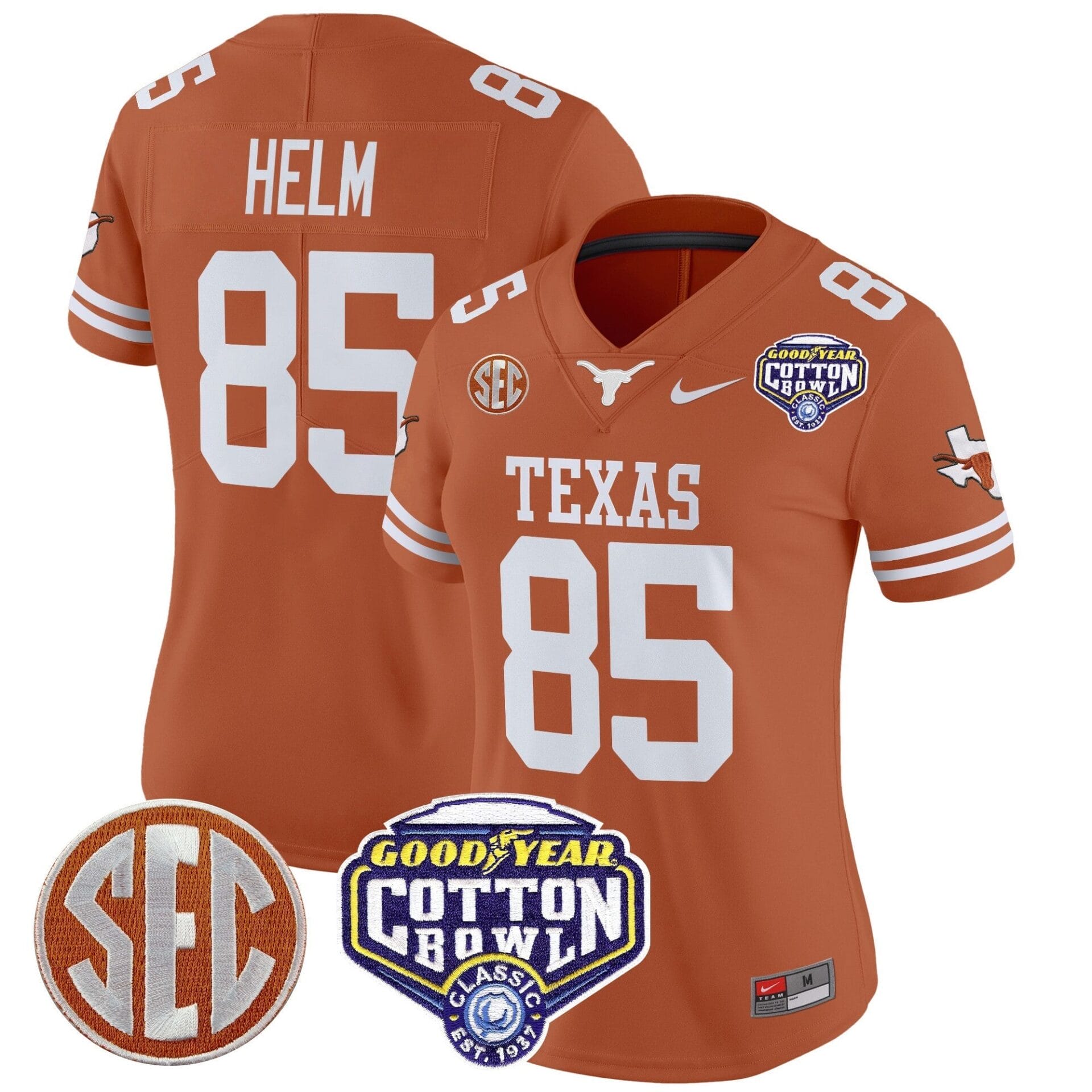 Texas Longhorns Cotton Bowl Patch Vapor Limited Jersey - All Stitched - Image 32