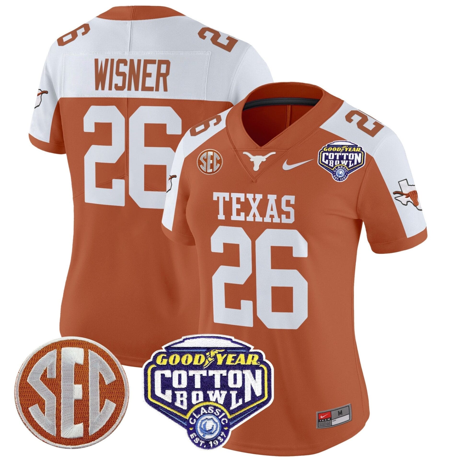 Texas Longhorns Cotton Bowl Patch Vapor Limited Jersey - All Stitched - Image 16