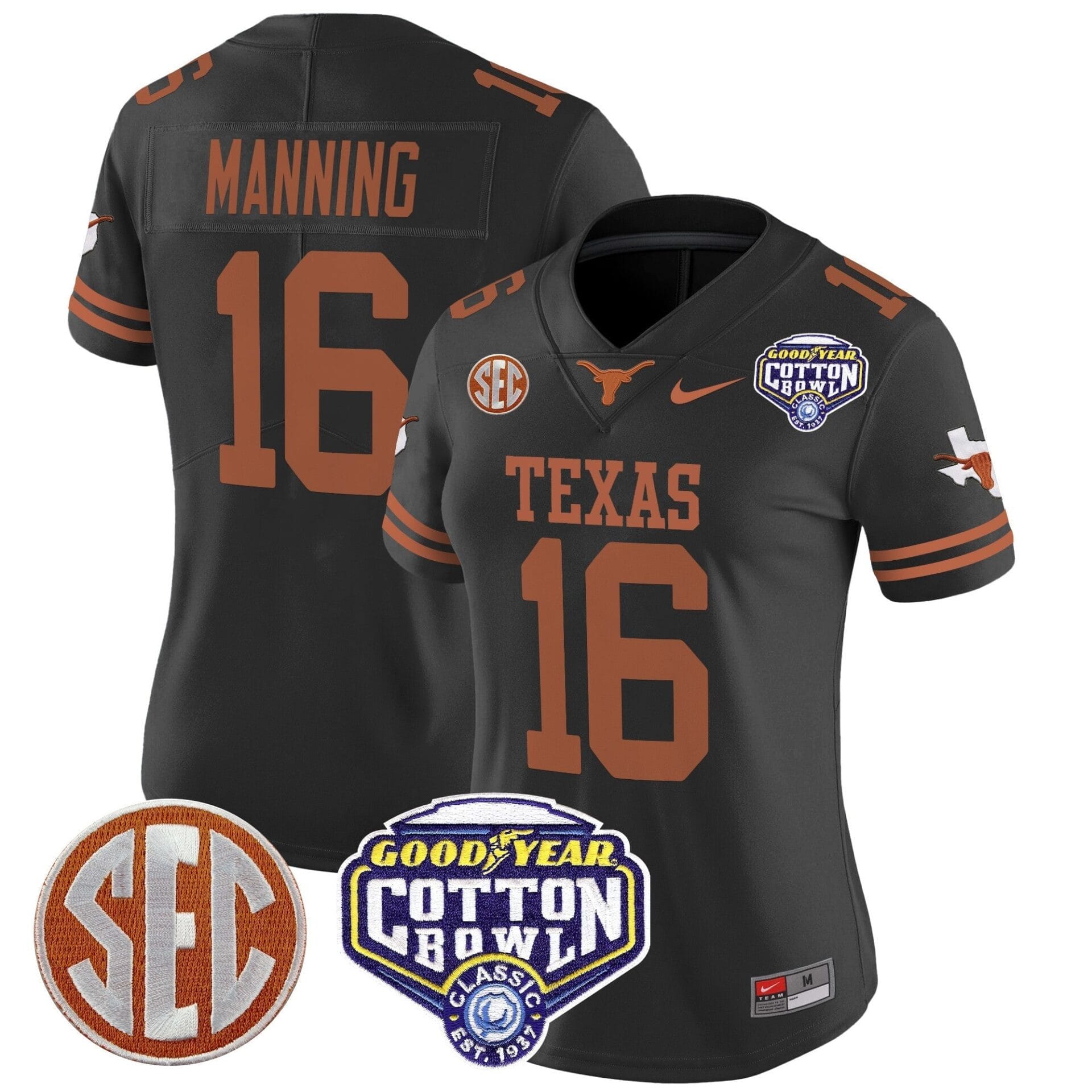 Texas Longhorns Cotton Bowl Patch Vapor Limited Jersey - All Stitched - Image 19