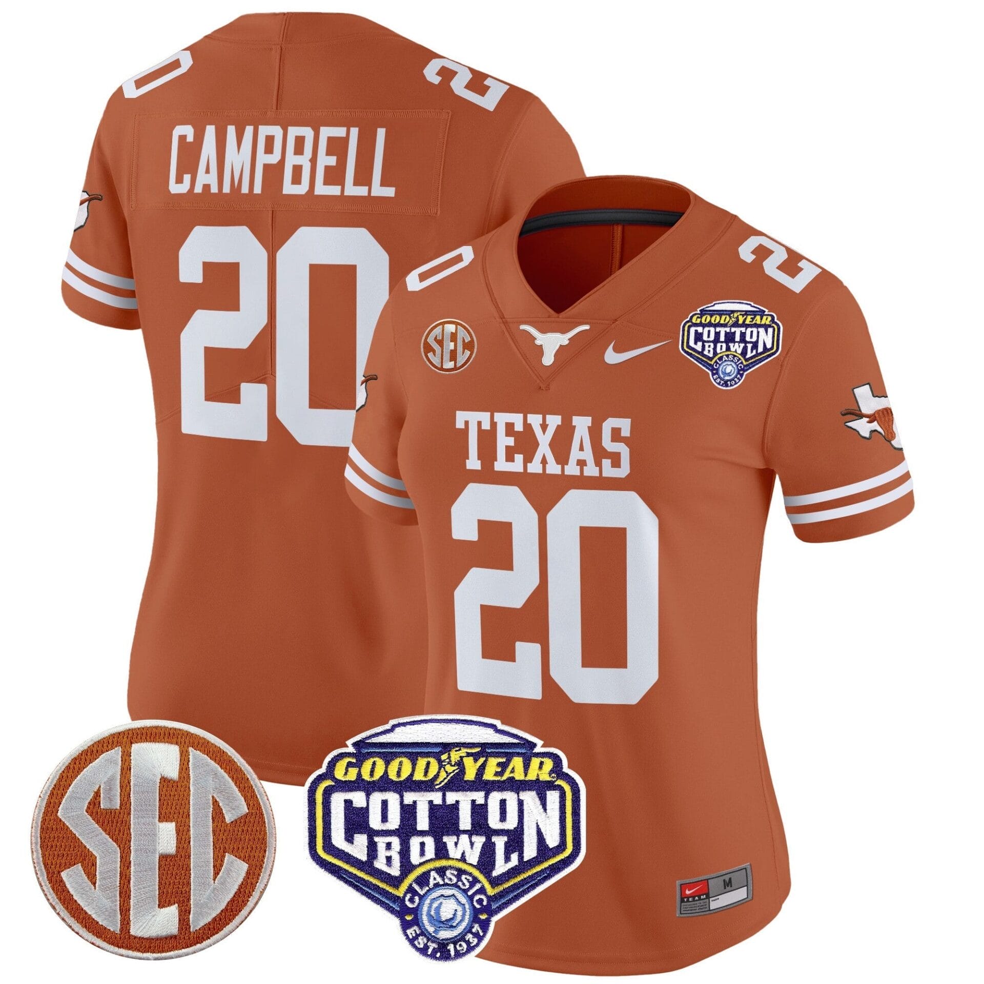 Texas Longhorns Cotton Bowl Patch Vapor Limited Jersey - All Stitched - Image 33
