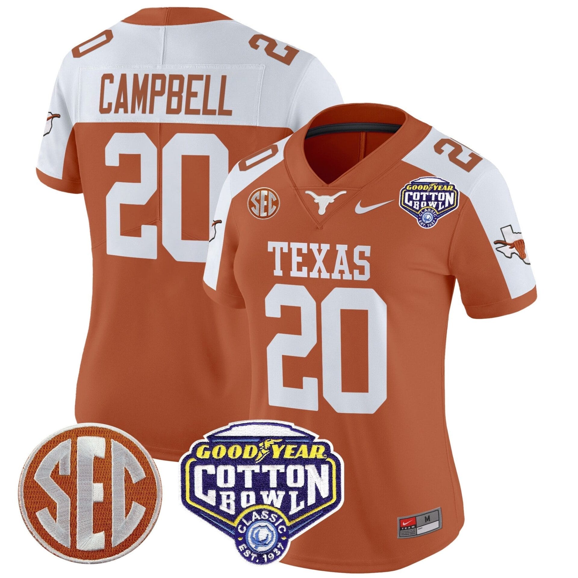 Texas Longhorns Cotton Bowl Patch Vapor Limited Jersey - All Stitched - Image 15