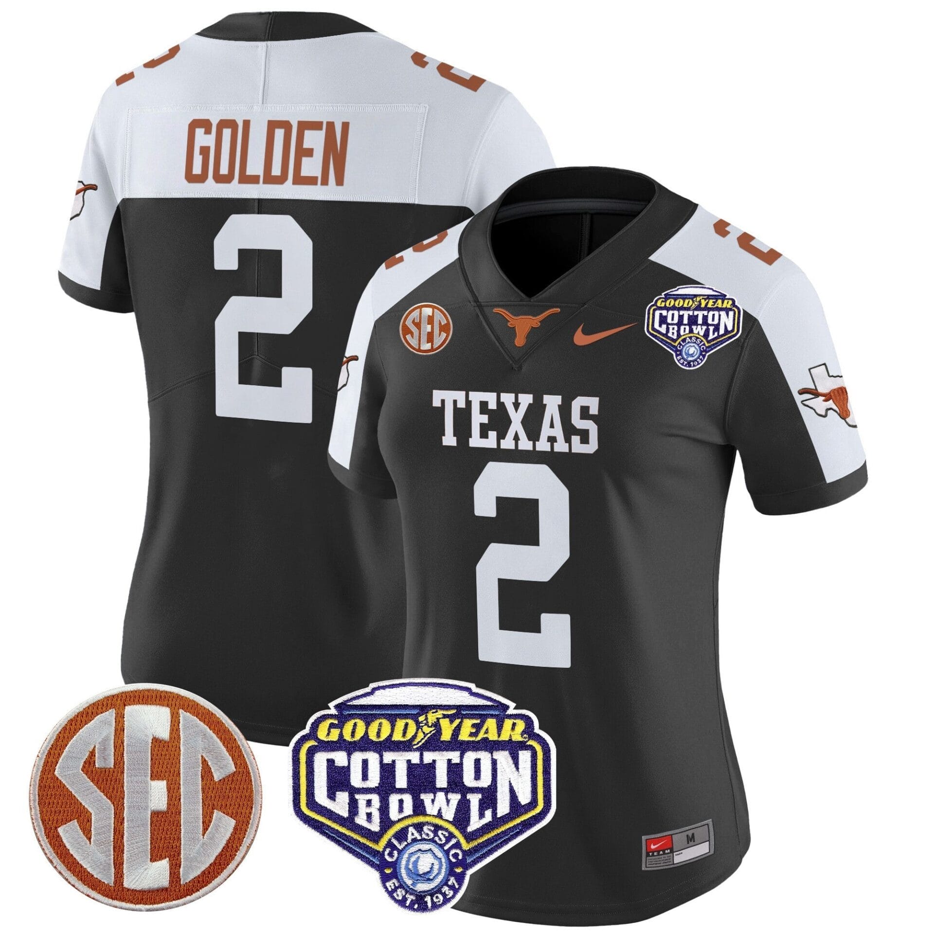 Texas Longhorns Cotton Bowl Patch Vapor Limited Jersey - All Stitched - Image 8