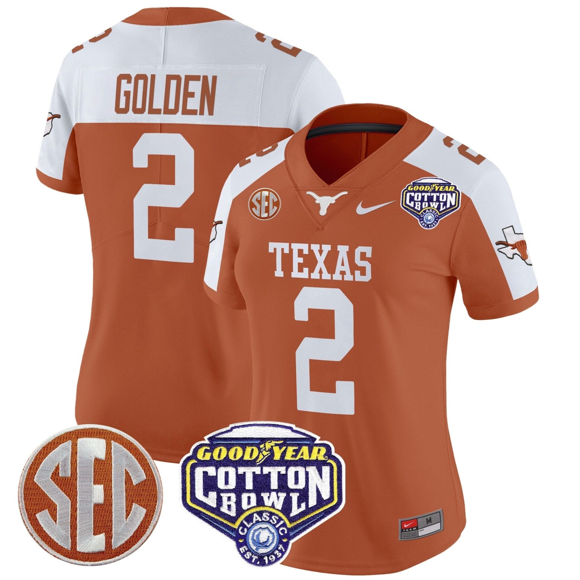 Texas Longhorns Cotton Bowl Patch Vapor Limited Jersey - All Stitched - Image 17