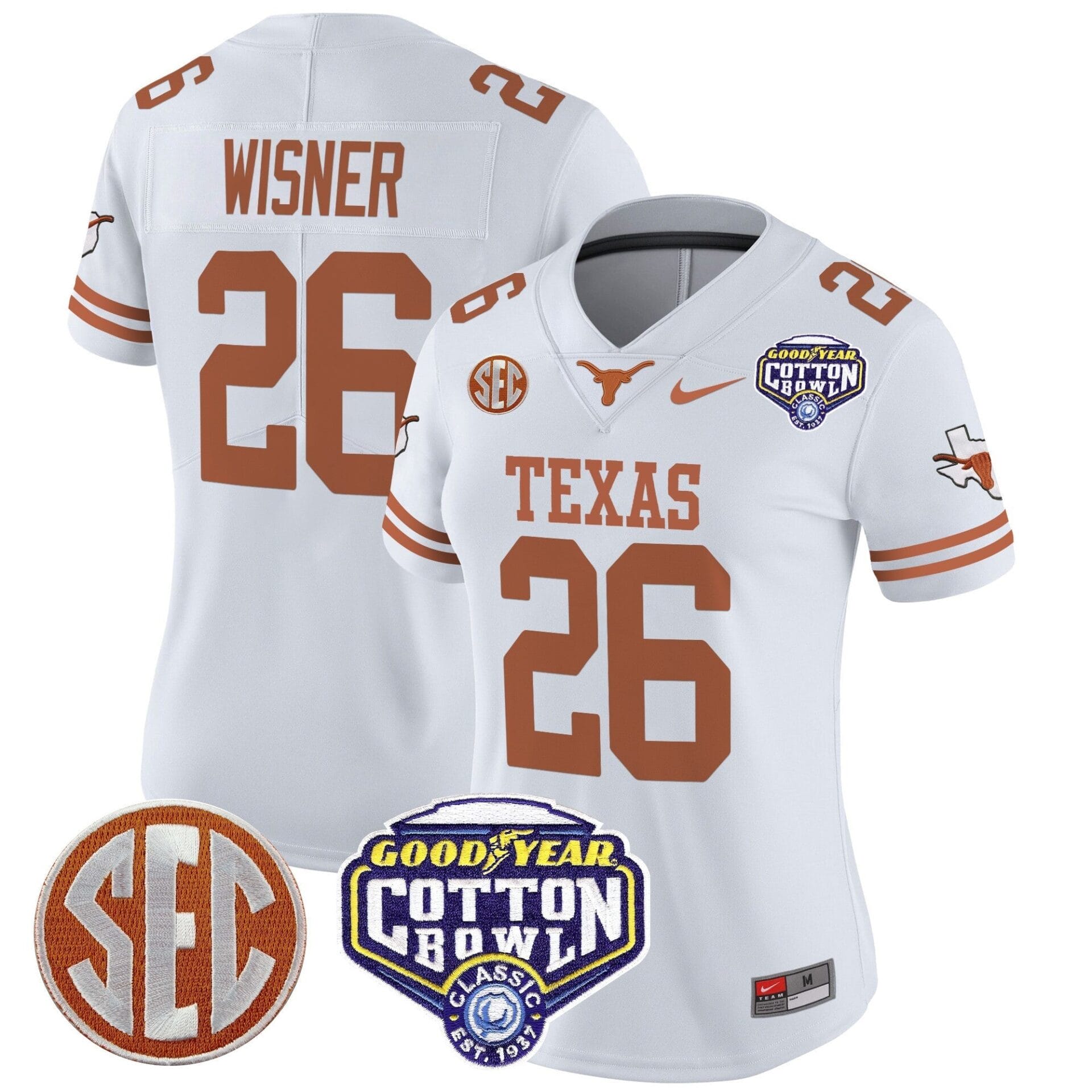 Texas Longhorns Cotton Bowl Patch Vapor Limited Jersey - All Stitched - Image 43
