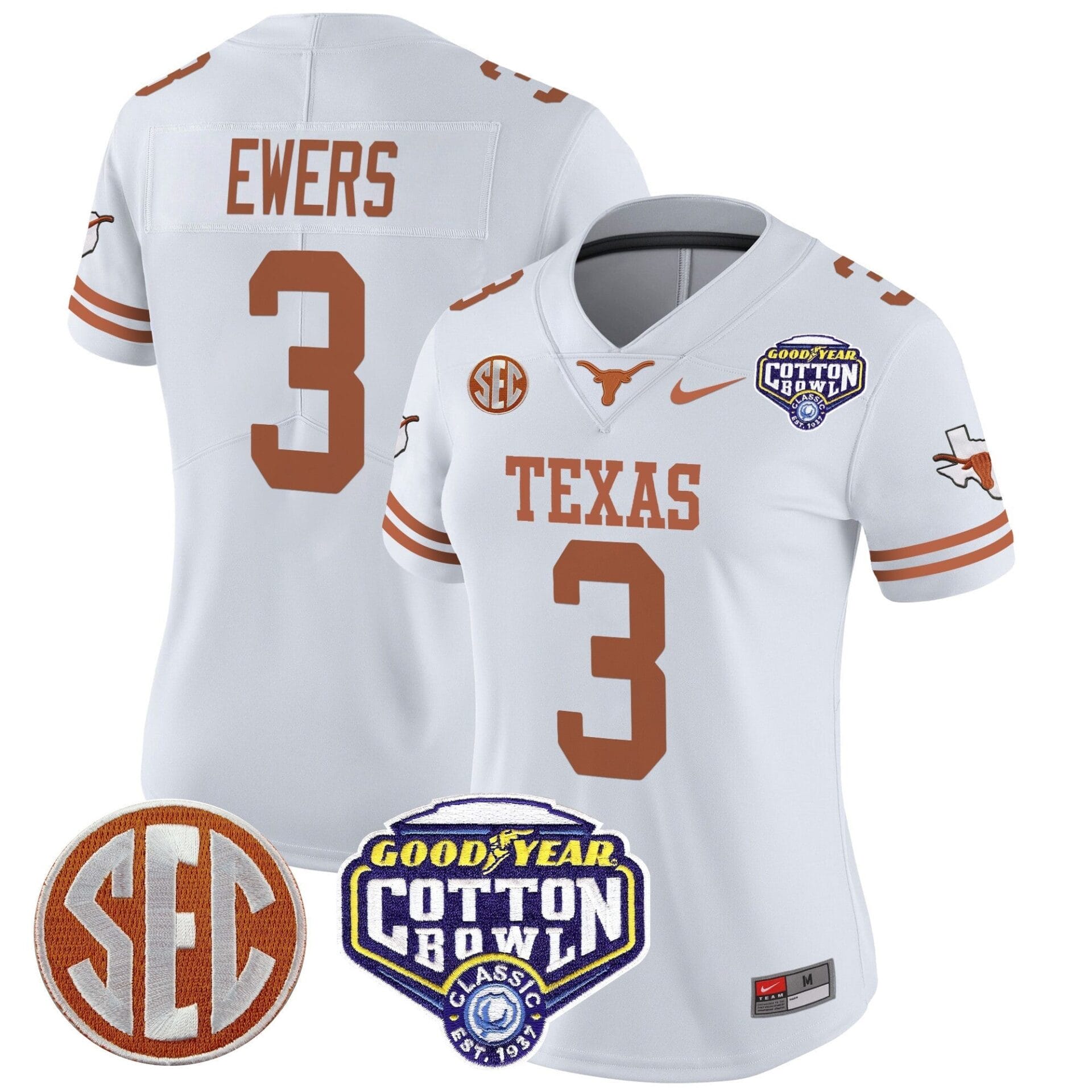 Texas Longhorns Cotton Bowl Patch Vapor Limited Jersey - All Stitched - Image 38