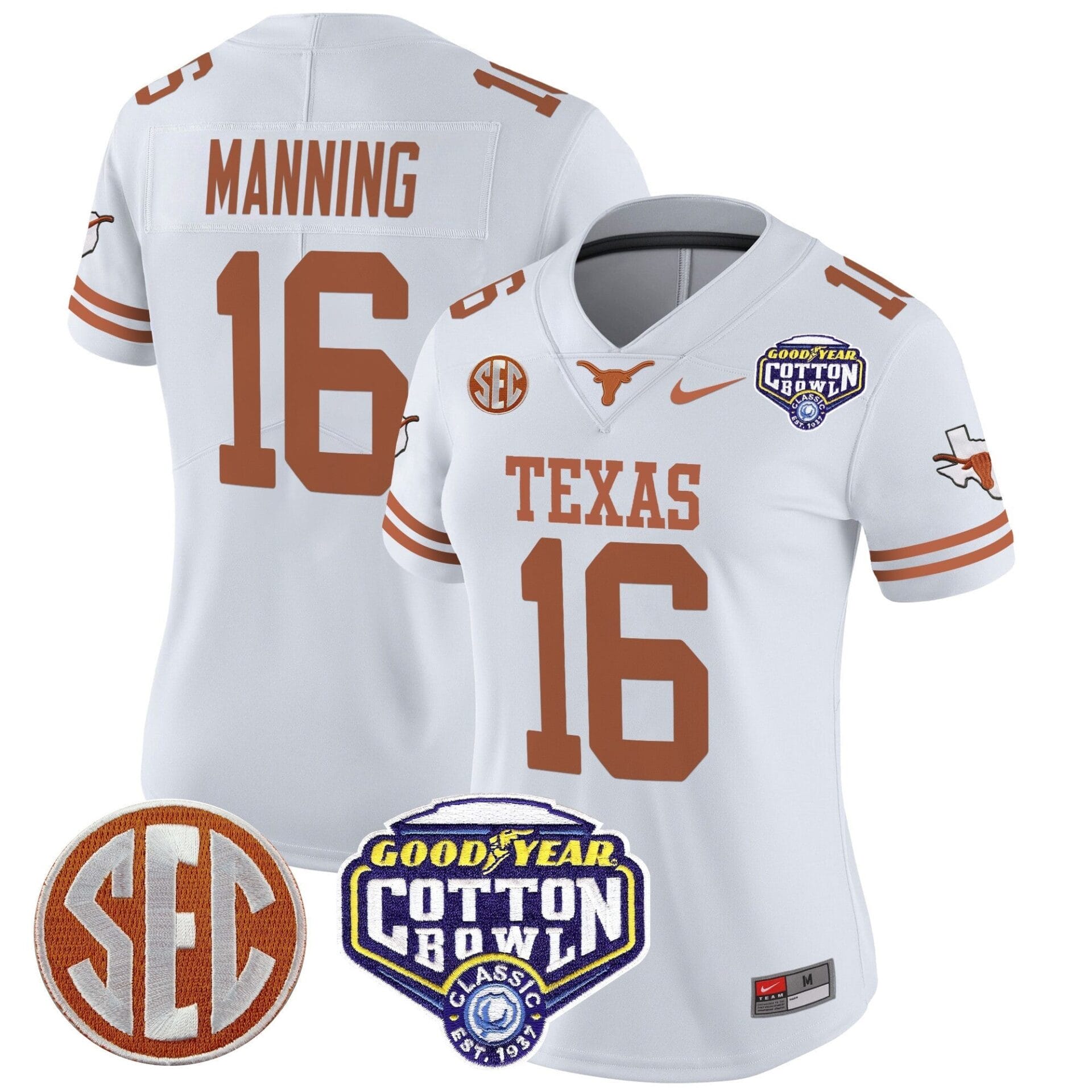 Texas Longhorns Cotton Bowl Patch Vapor Limited Jersey - All Stitched - Image 37