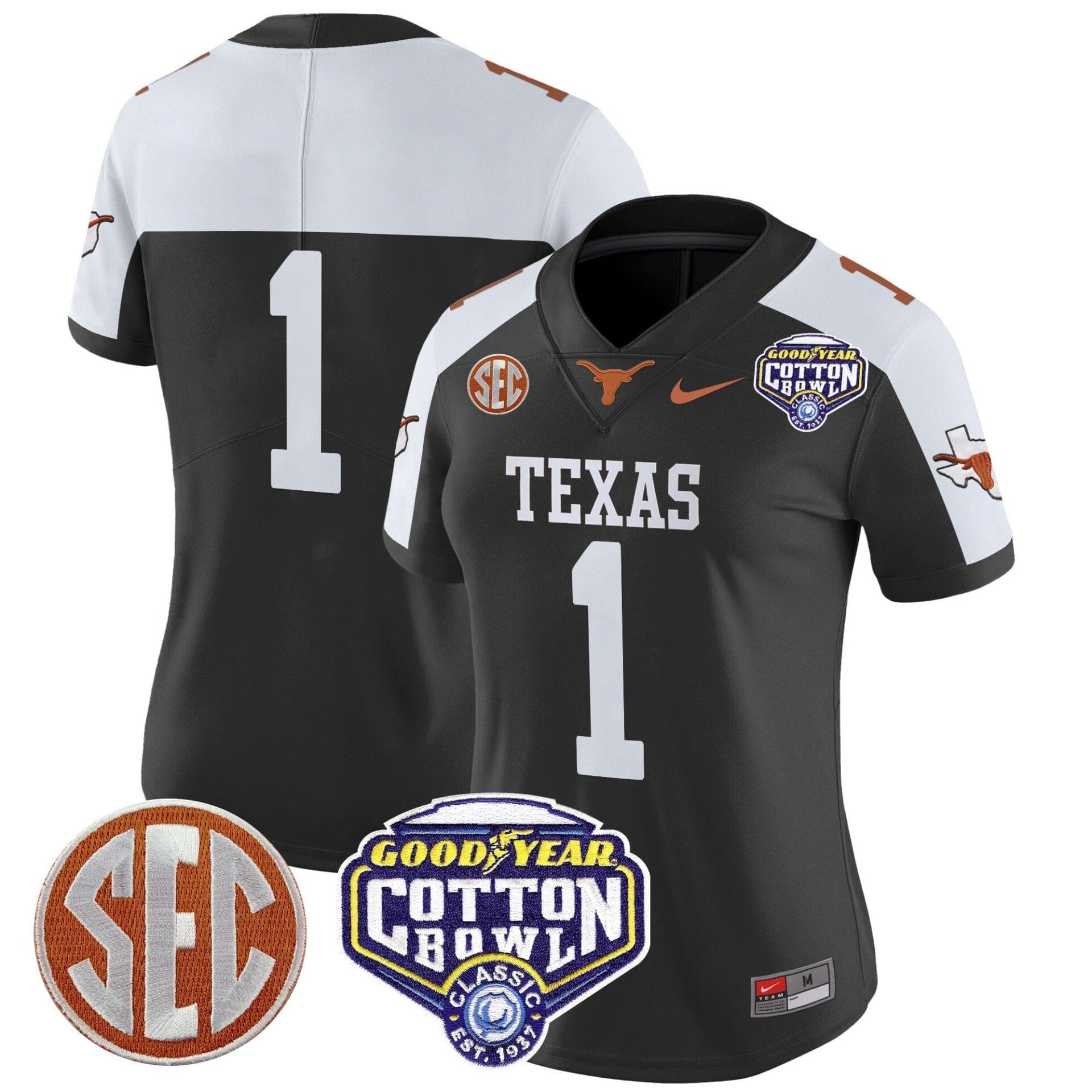 Texas Longhorns Cotton Bowl Patch Vapor Limited Jersey - All Stitched - Image 9