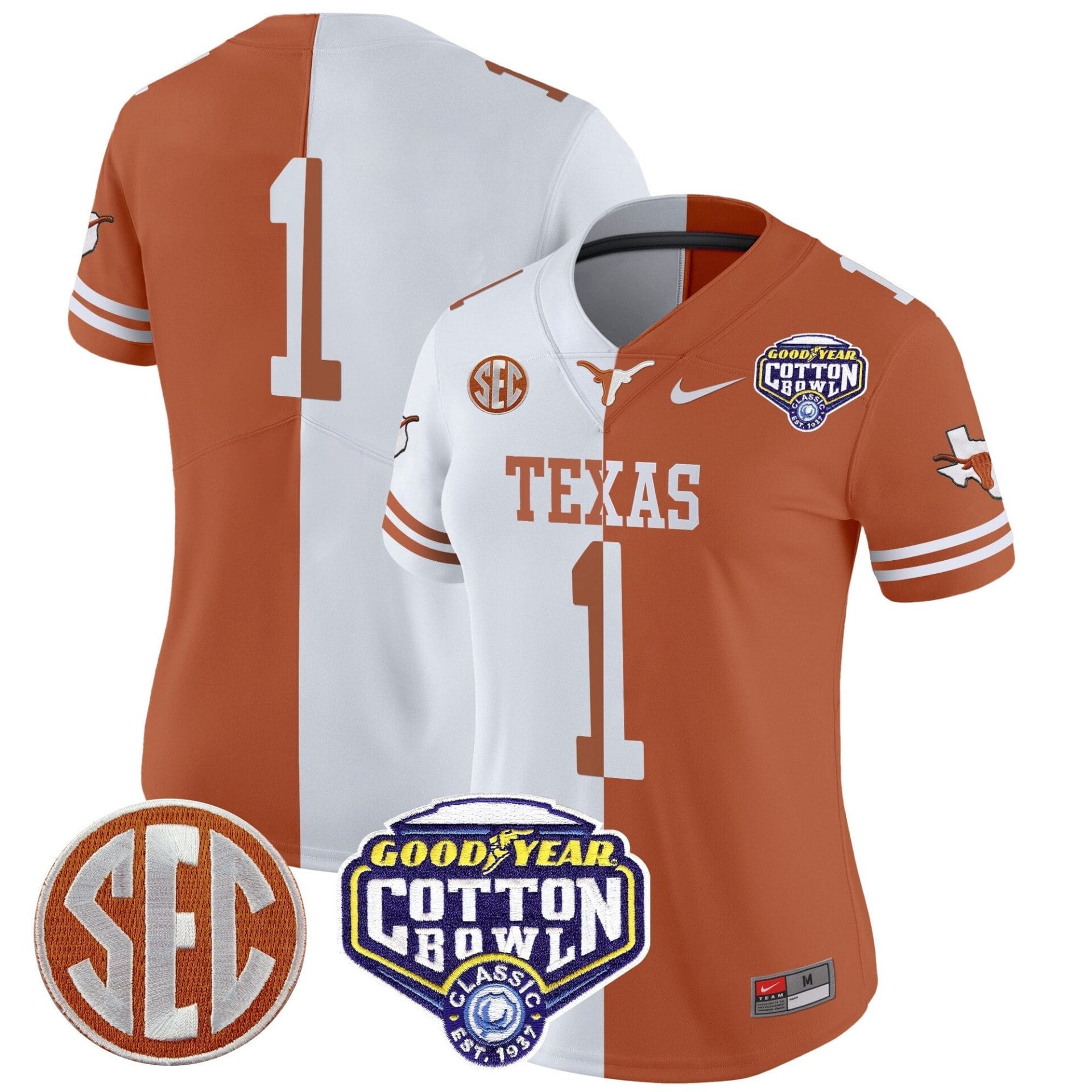 Texas Longhorns Cotton Bowl Patch Vapor Limited Jersey - All Stitched - Image 54