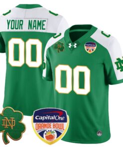 Custom Notre Dame Fighting Irish 2024 Orange Bowl Jersey - All Stitched